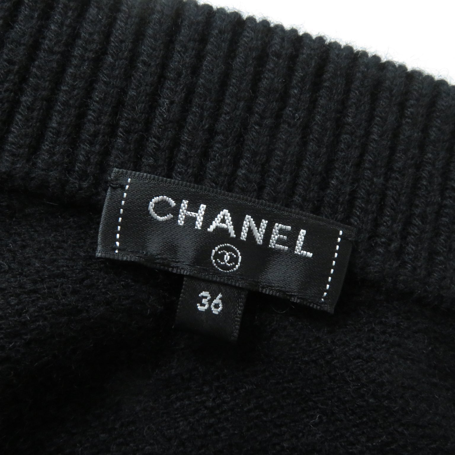 Chanel Cashmere Off-Shoulder Knit Sweater