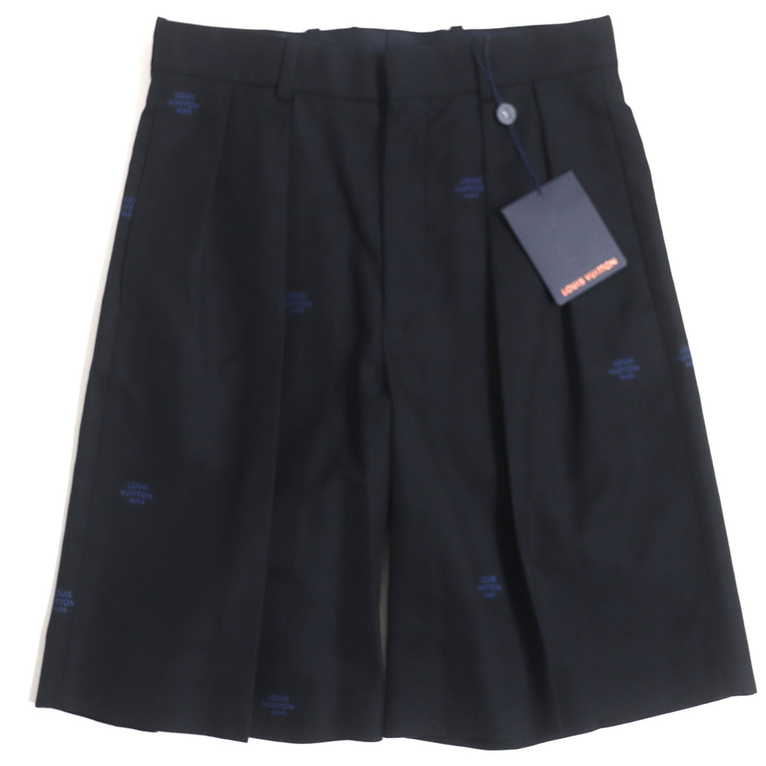 Louis Vuitton Wool Cotton Tailored Shorts Navy 36