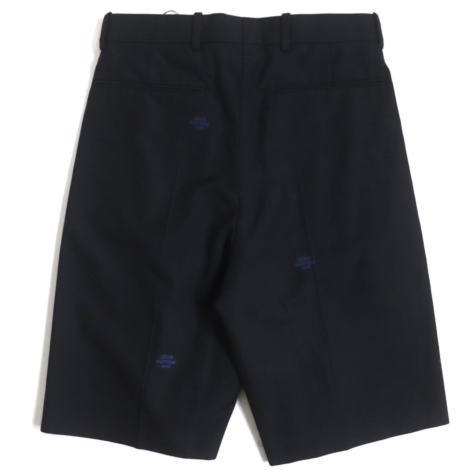 Louis Vuitton Wool Cotton Tailored Shorts Navy 36