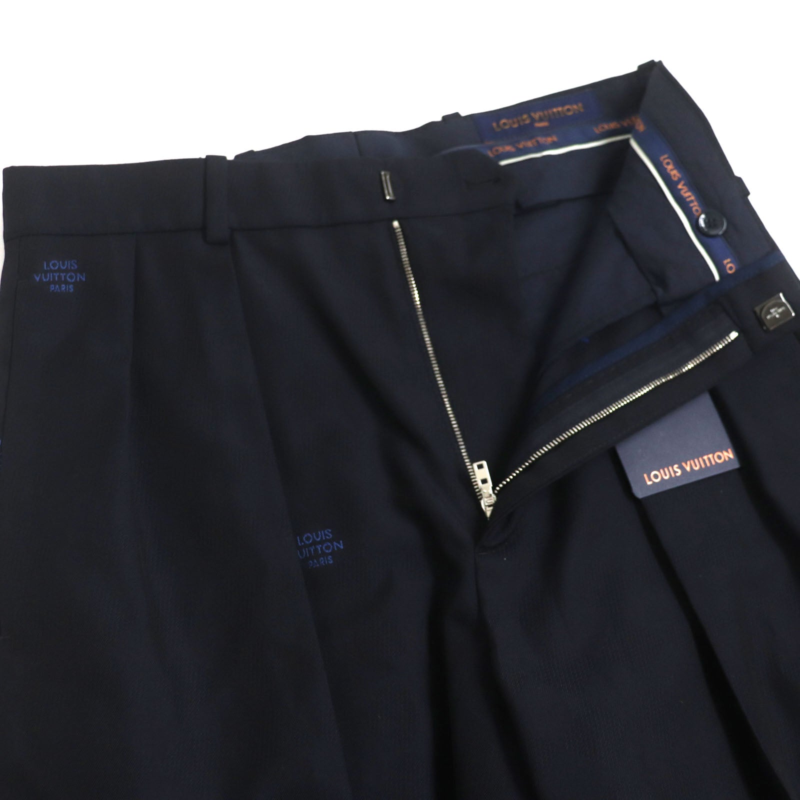 Louis Vuitton Wool Cotton Tailored Shorts Navy 36