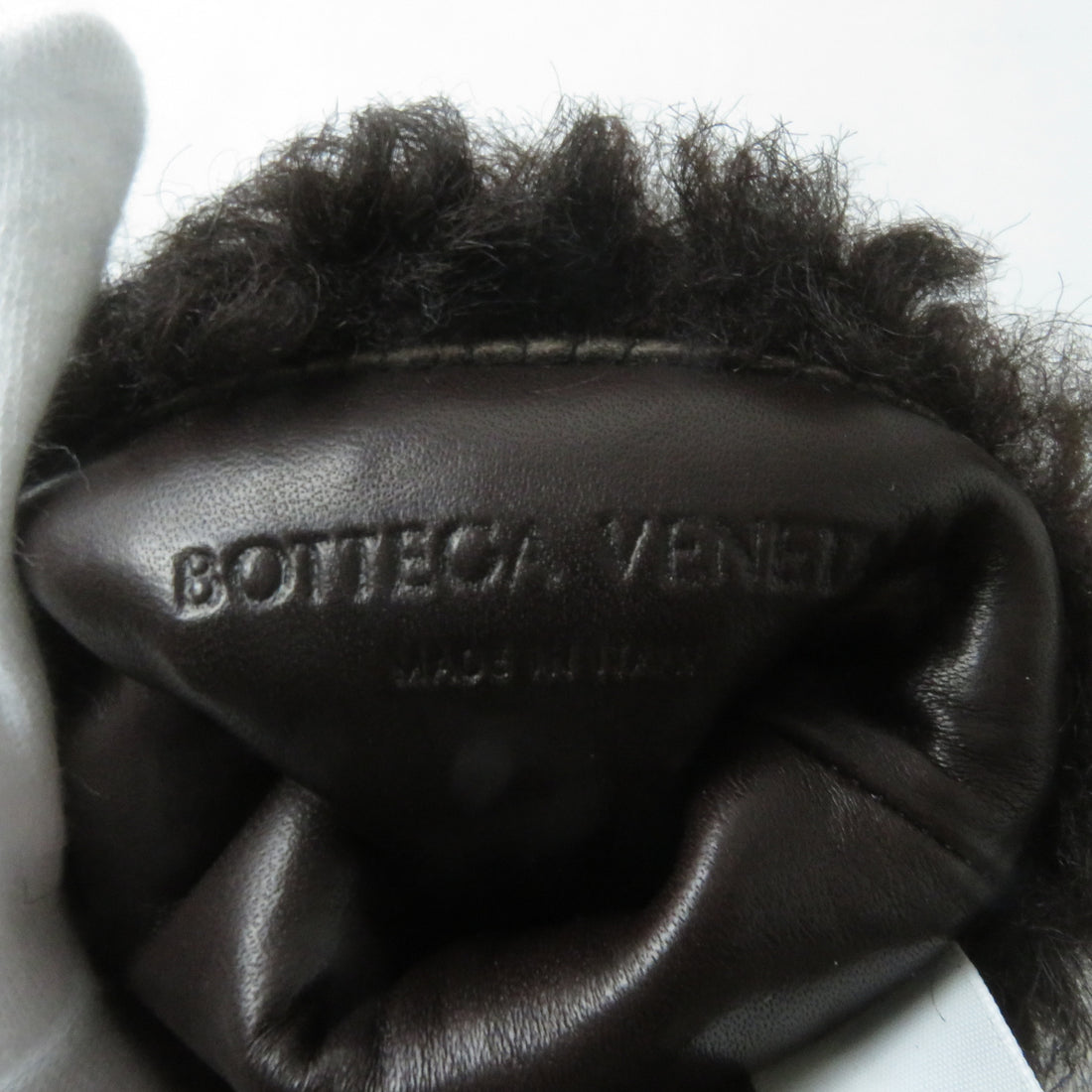 Bottega Veneta Lamb Leather Cashmere Gloves