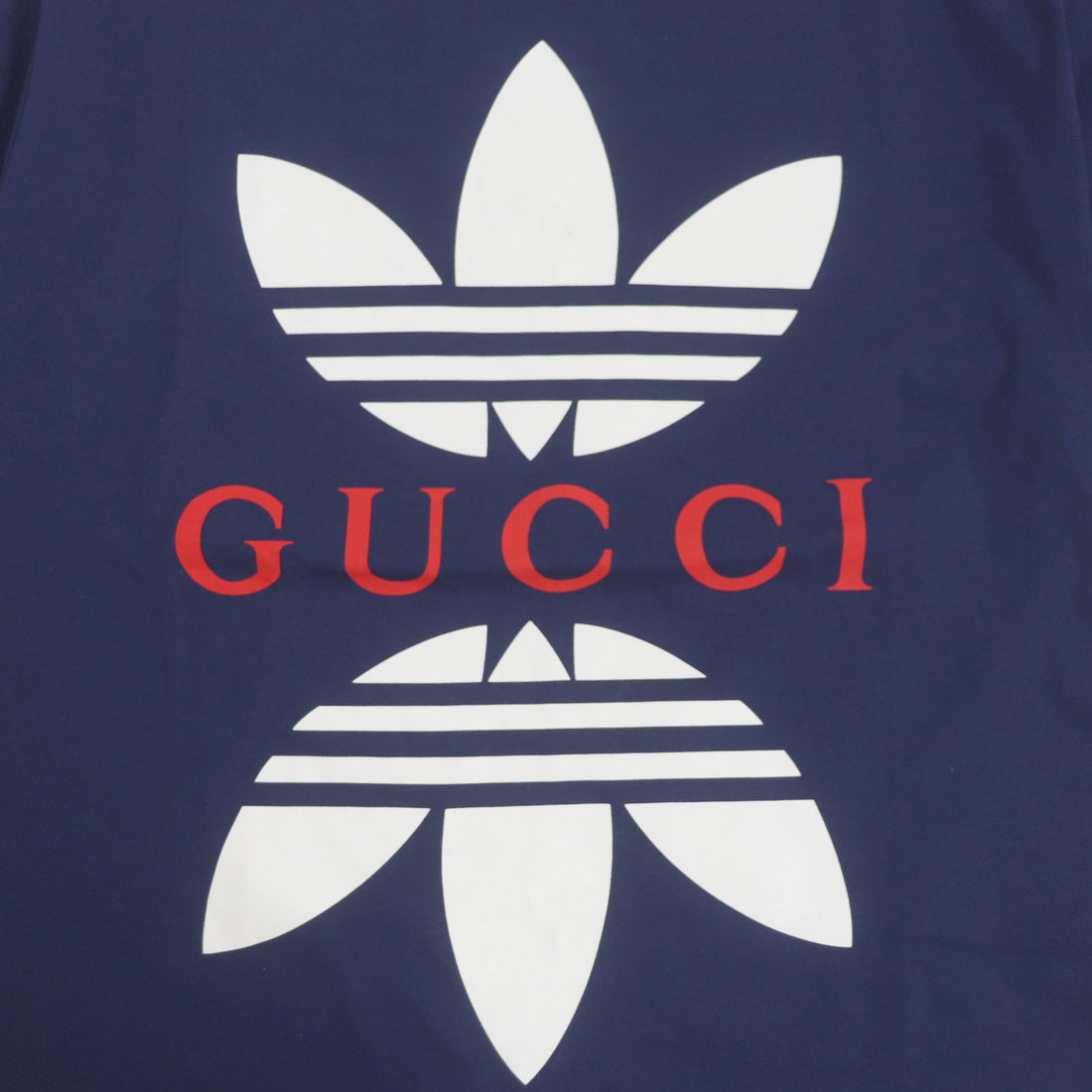 GUCCI adidas Trefoil Logo Cotton T-Shirt Navy S