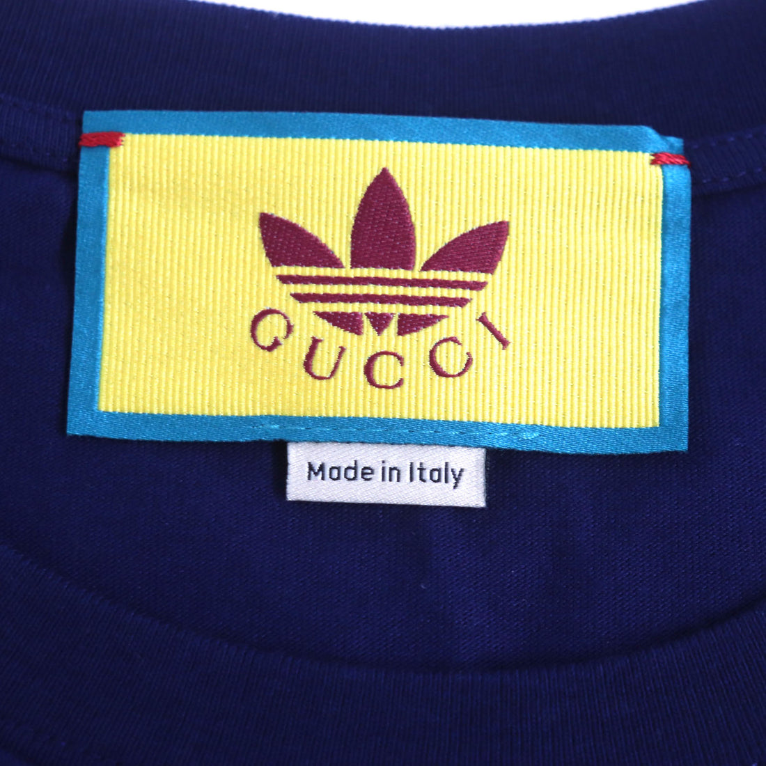 GUCCI adidas Trefoil Logo Cotton T-Shirt Navy S