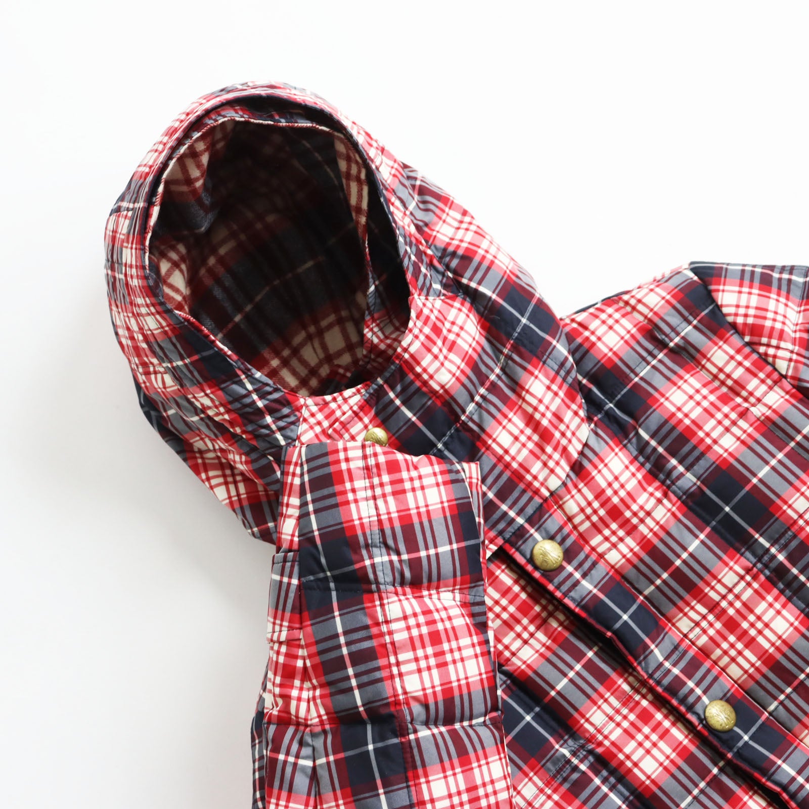 Moncler Nylon Cotton Check Hoodie Jacket