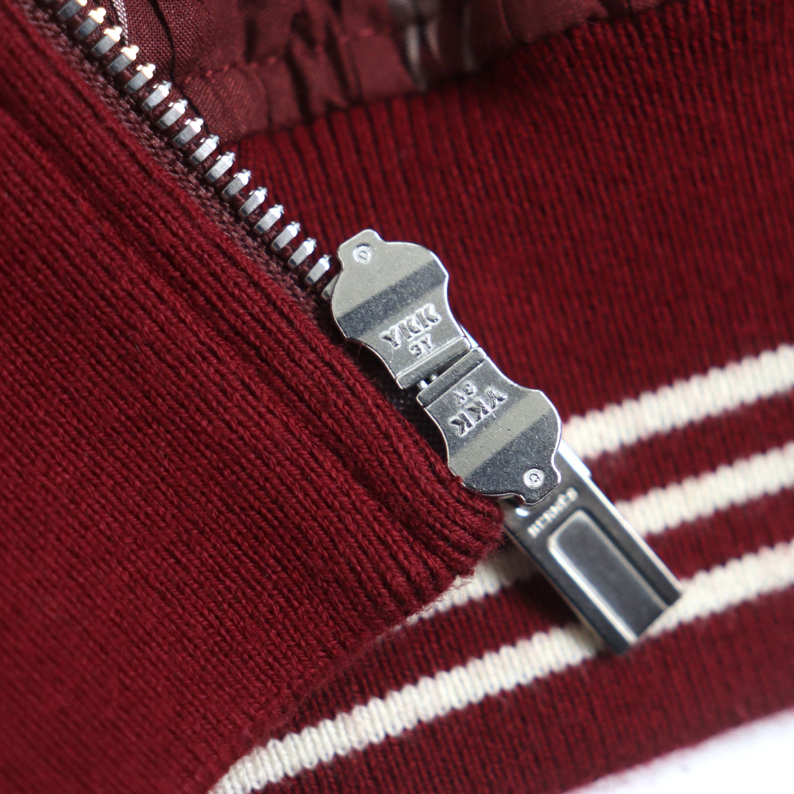 HERMES Check Pattern WZIP Jacket Blouson Bordeaux