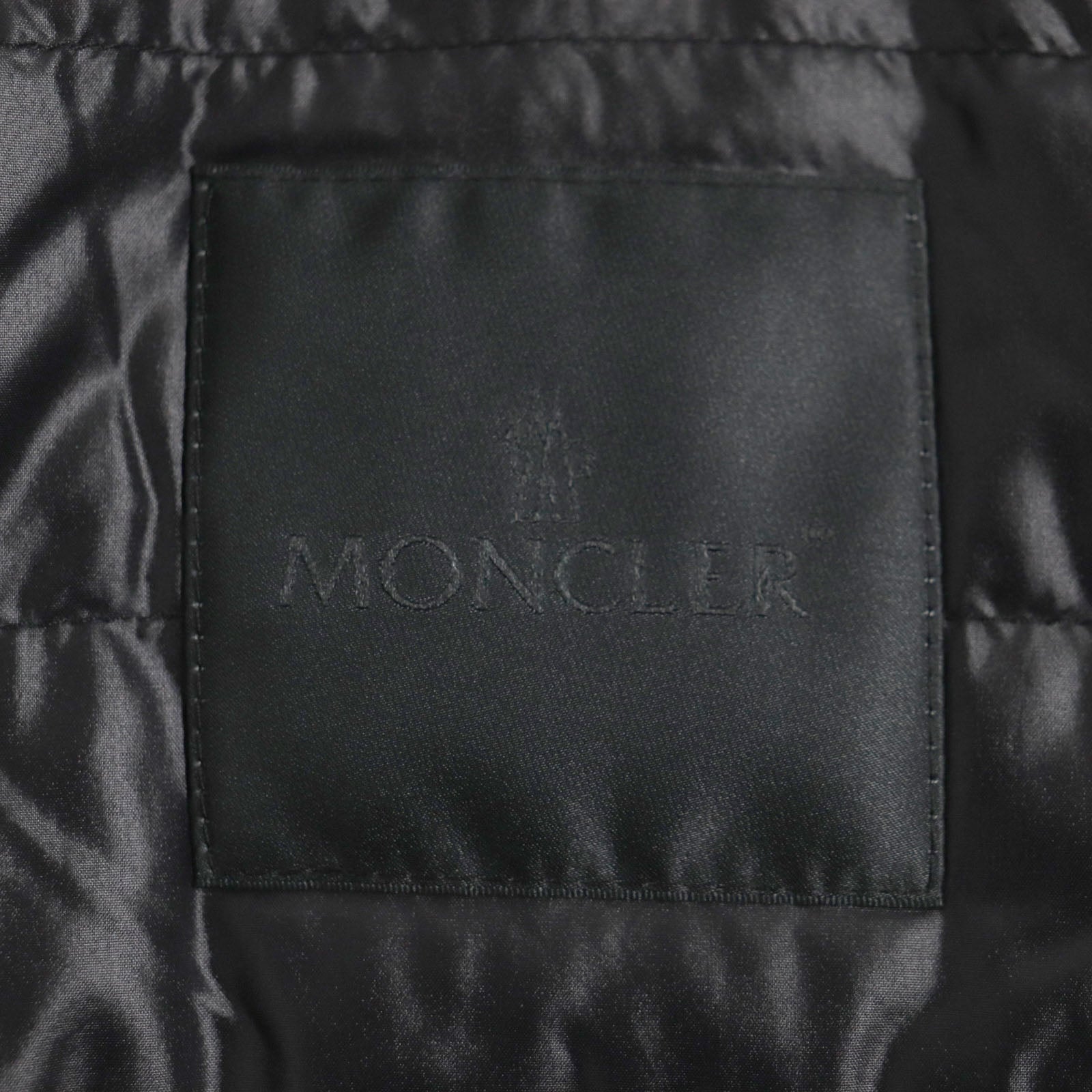 Moncler Nylon Hooded Long Down Coat Black