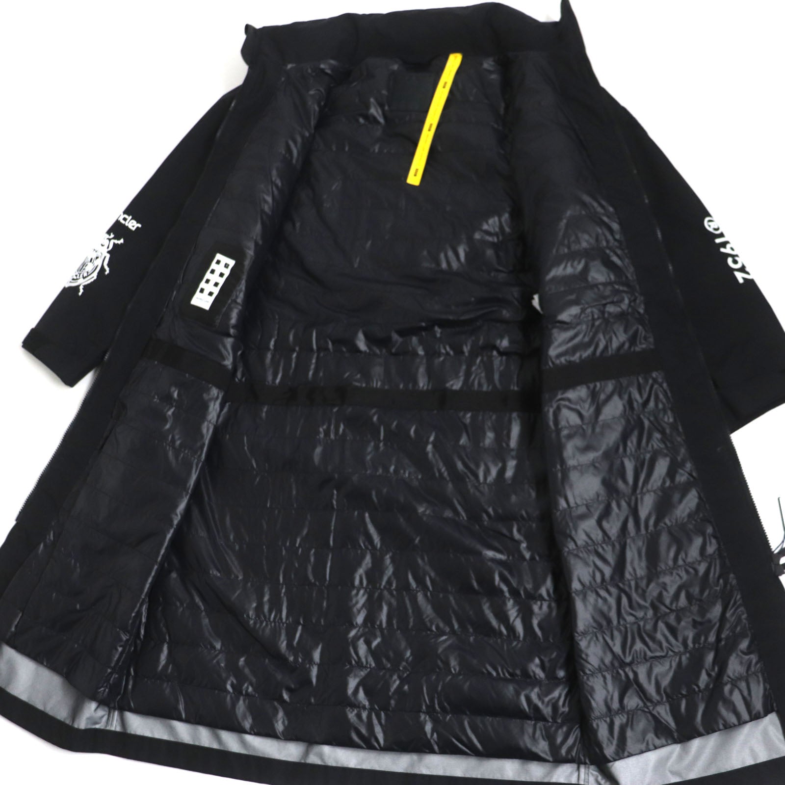 Moncler Nylon Hooded Long Down Coat Black