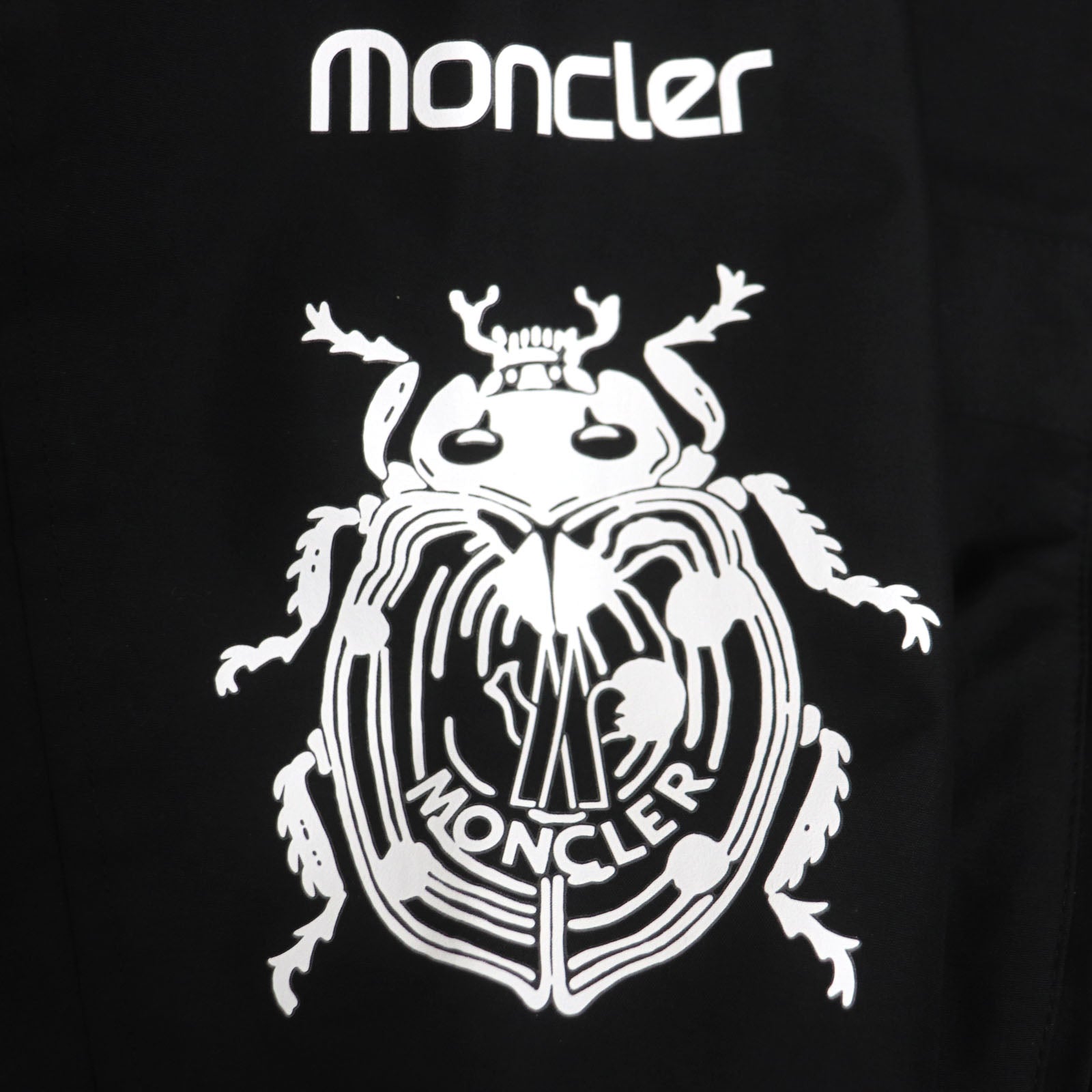 Moncler Nylon Hooded Long Down Coat Black