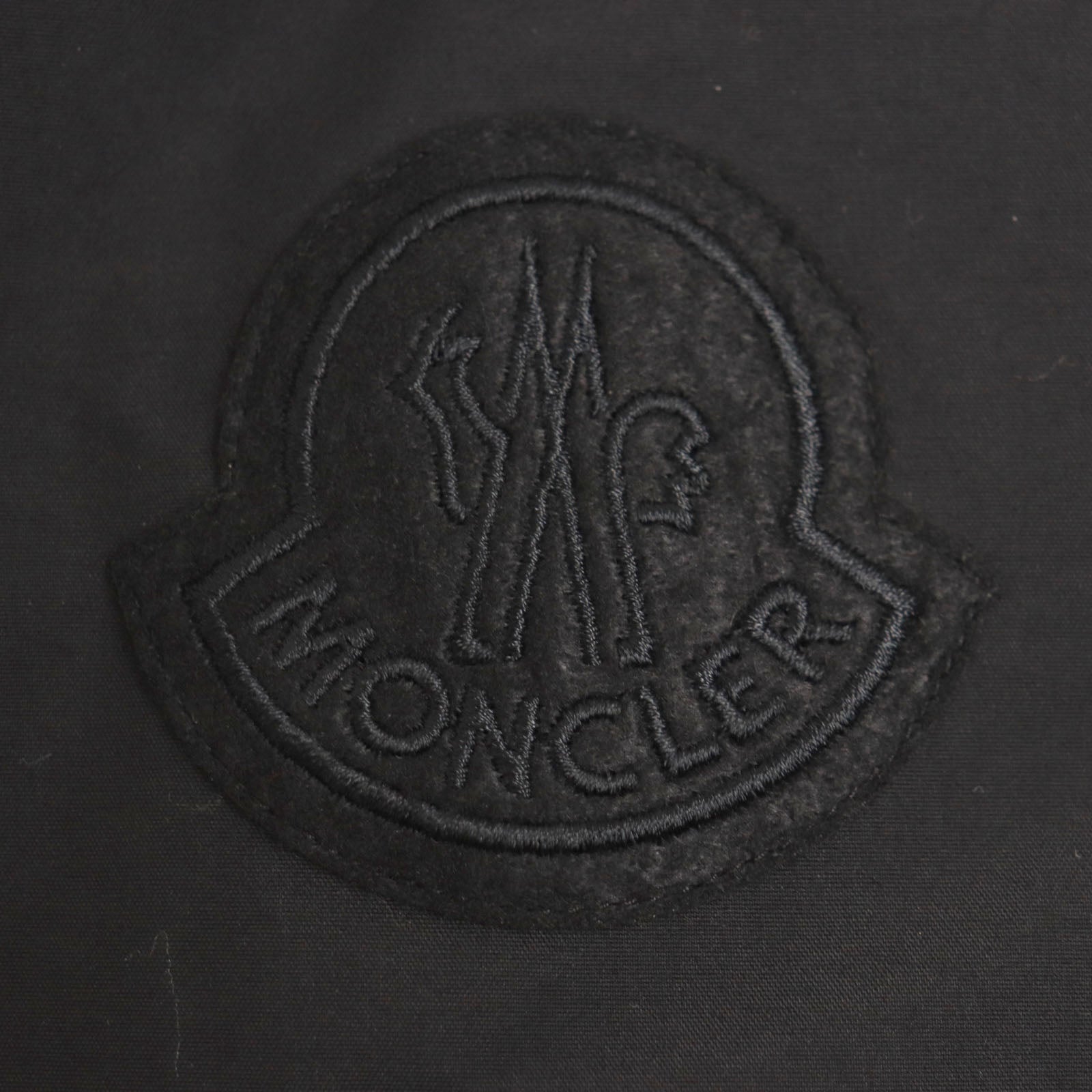 Moncler Nylon Hooded Long Down Coat Black