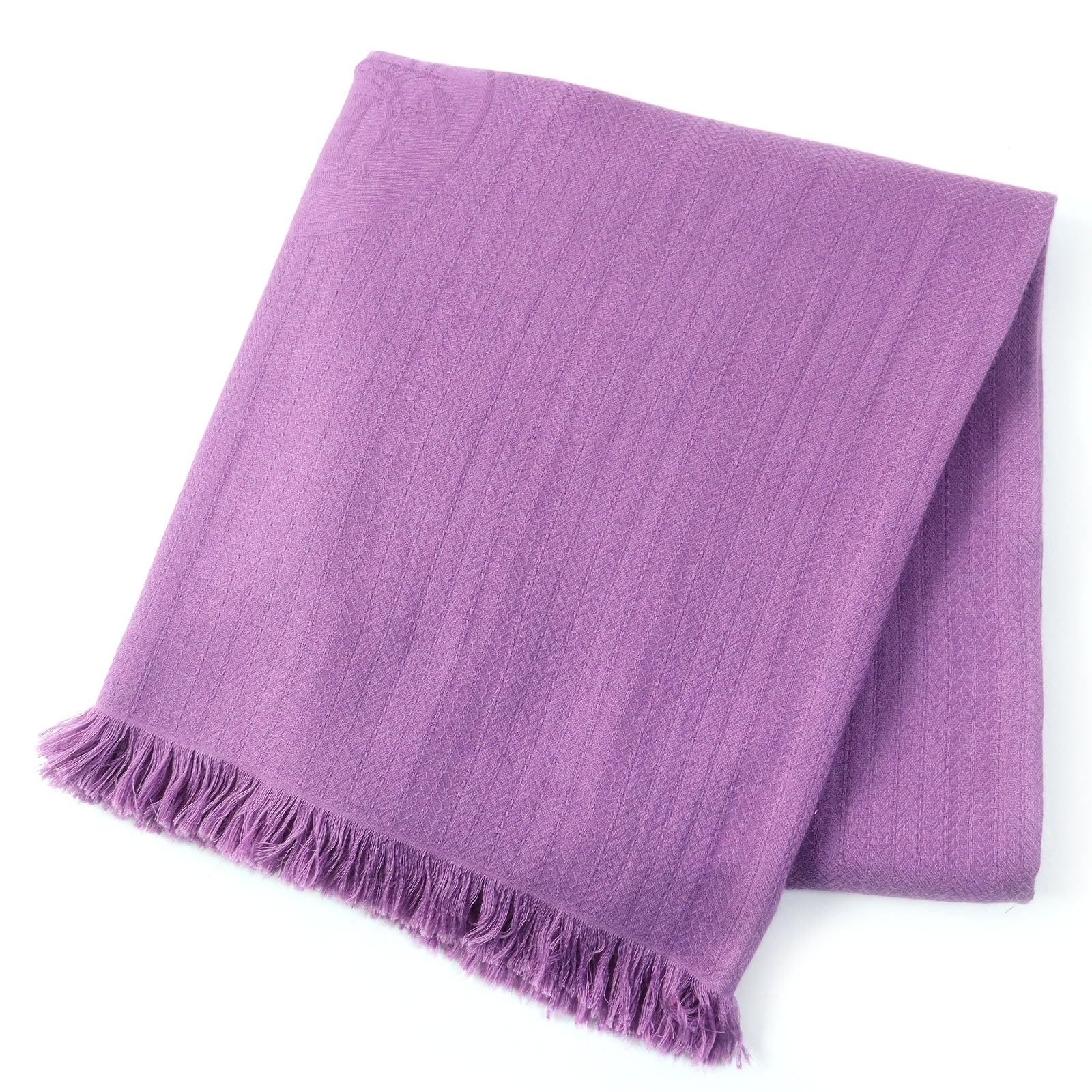 Hermes Cashmere Silk Large Shawl Purple