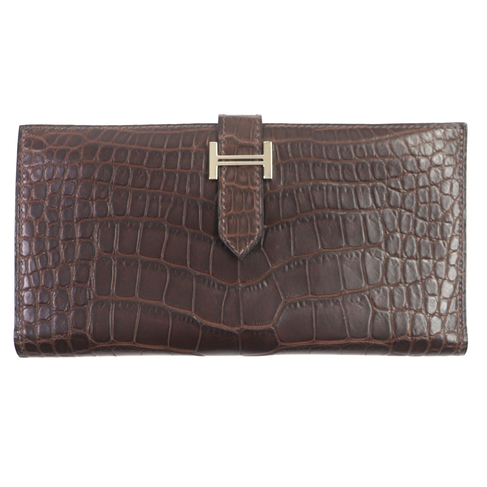 Hermes Alligator Leather Bi-fold Wallet