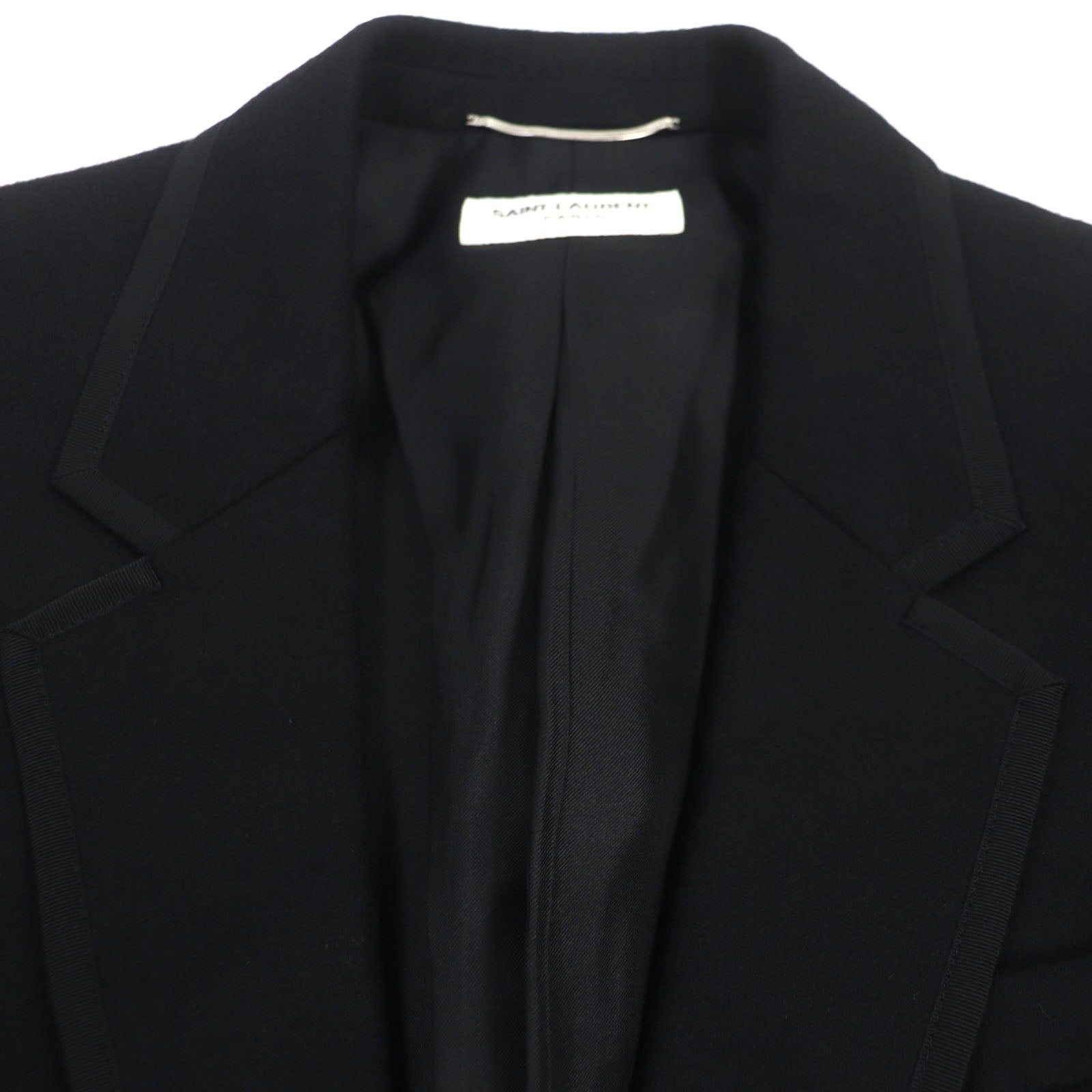 Saint Laurent Wool Nylon Silk Tailored Jacket Black