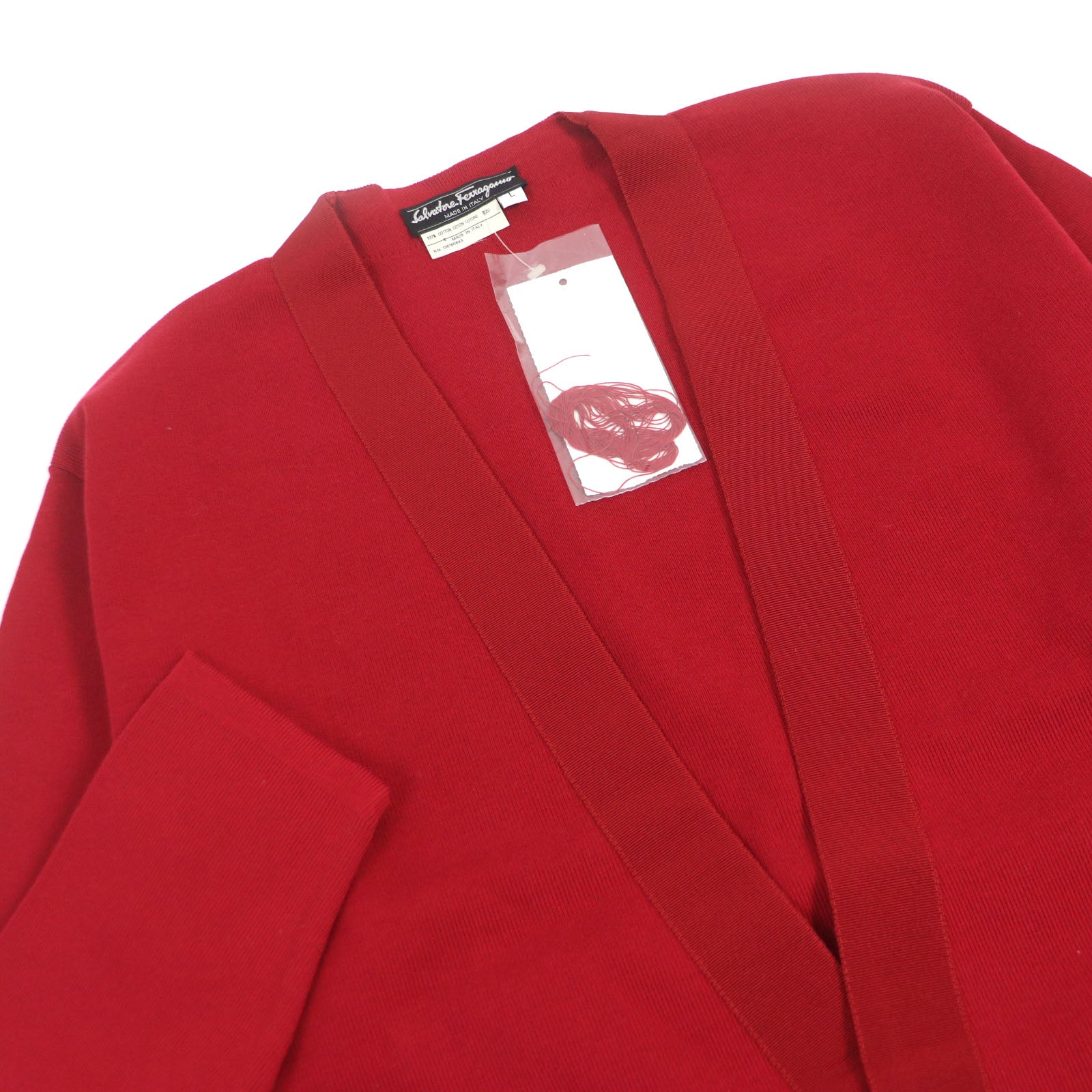 Salvatore Ferragamo Cotton Knit Cardigan Red L