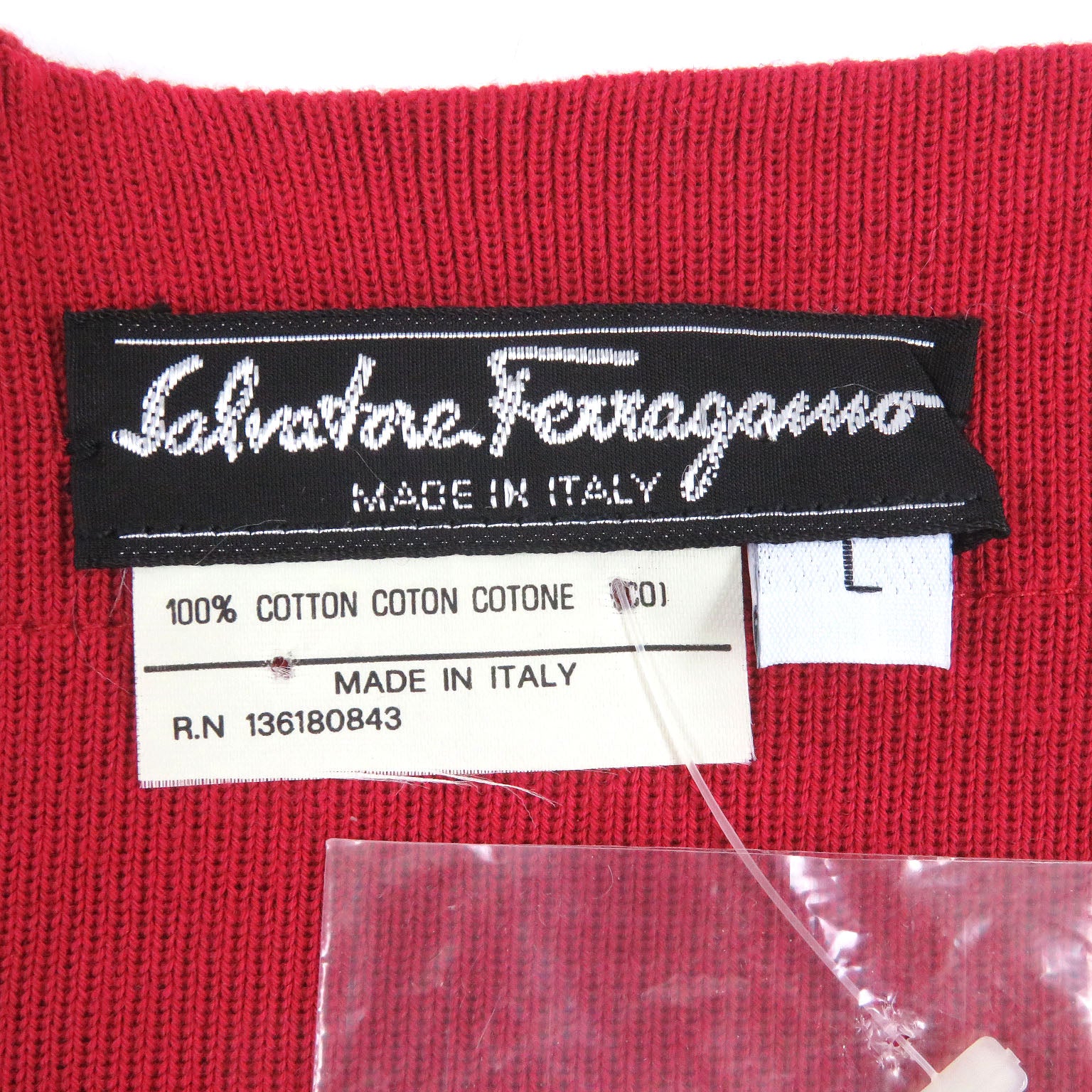 Salvatore Ferragamo Cotton Knit Cardigan Red L