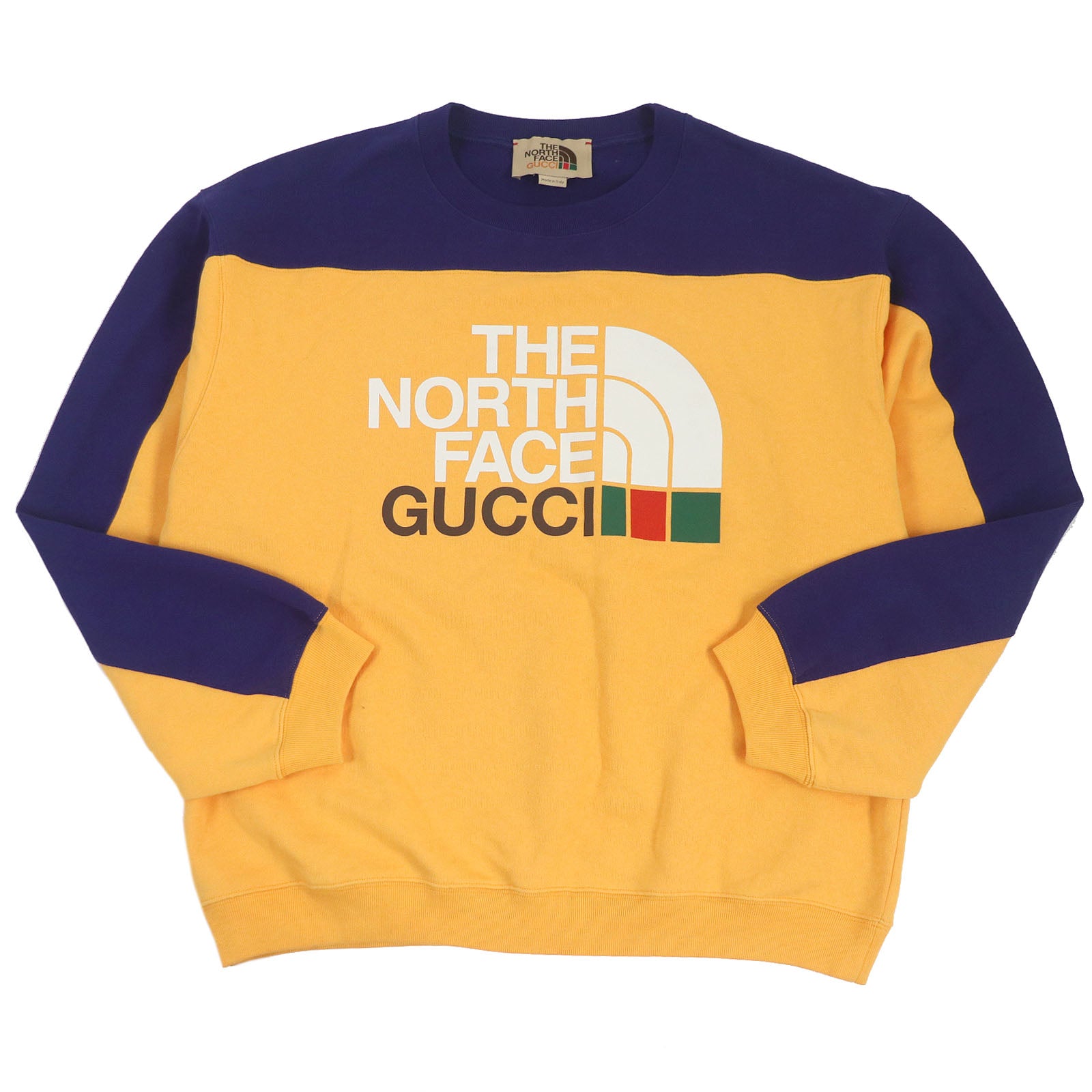 Gucci Two-tone Logo Sweatshirt Navy M