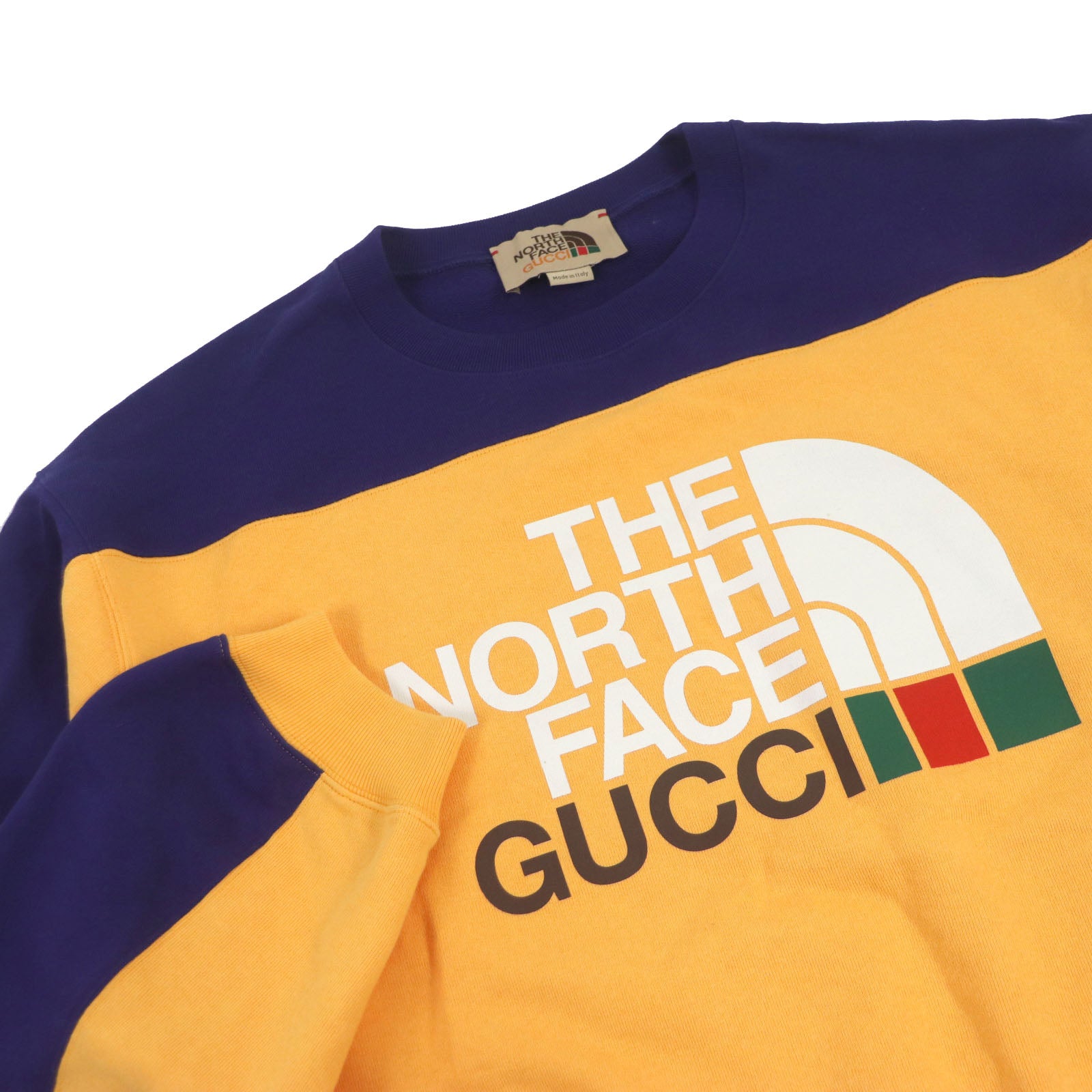 Gucci Two-tone Logo Sweatshirt Navy M