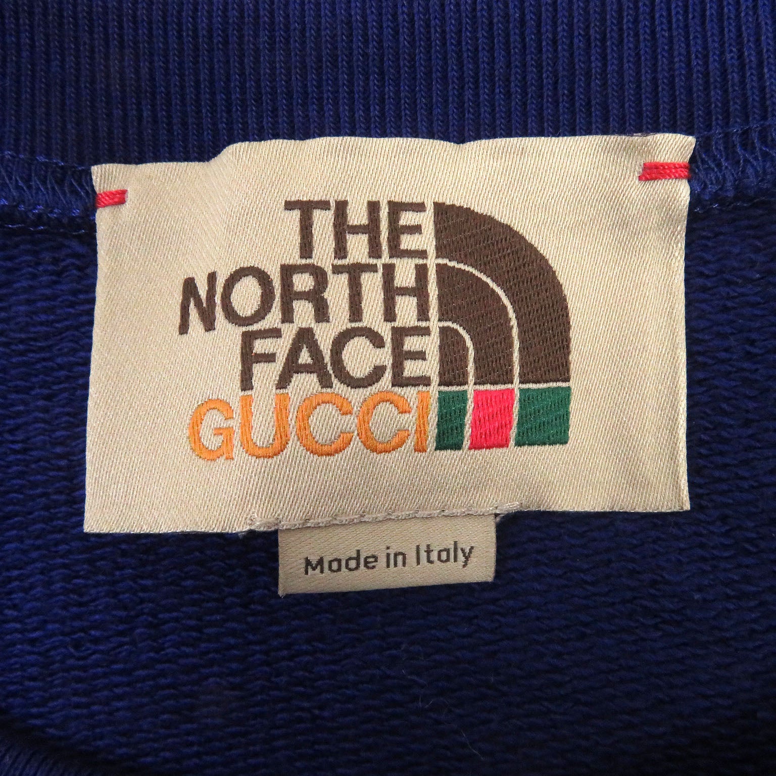 Gucci Two-tone Logo Sweatshirt Navy M