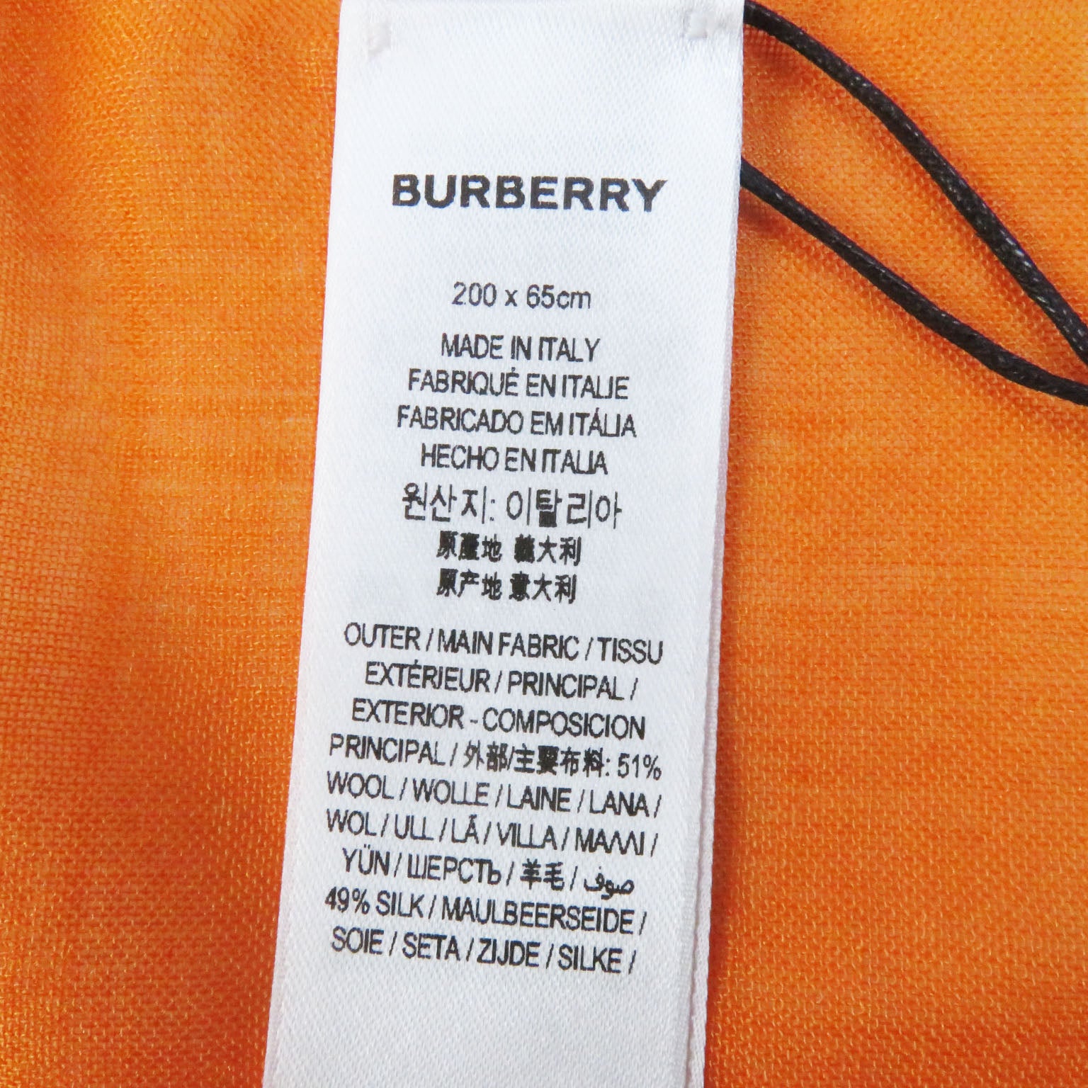 Burberry Wool Silk Blend Shawl 80174021