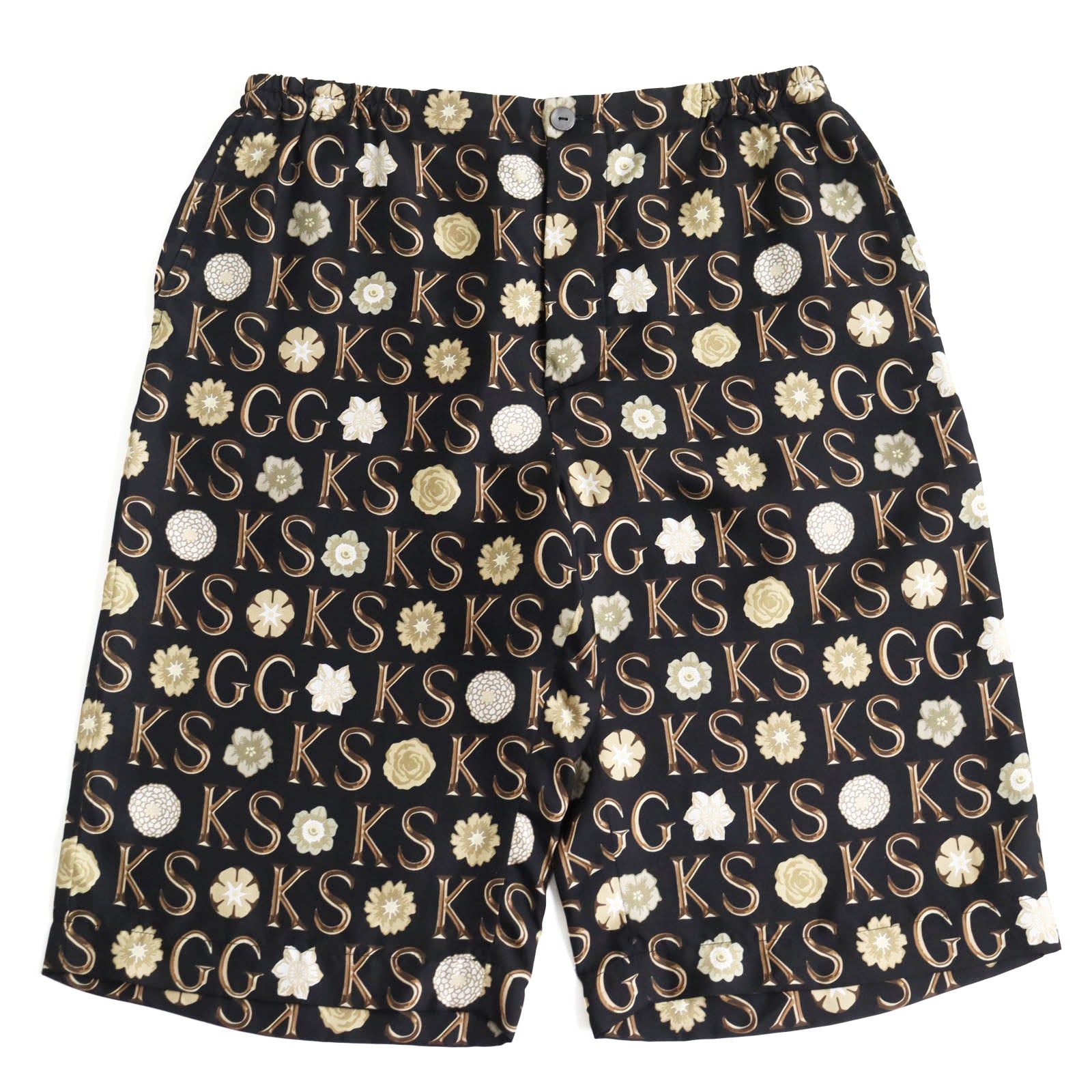 GUCCI Ken Scott Silk Floral Shorts Black 44