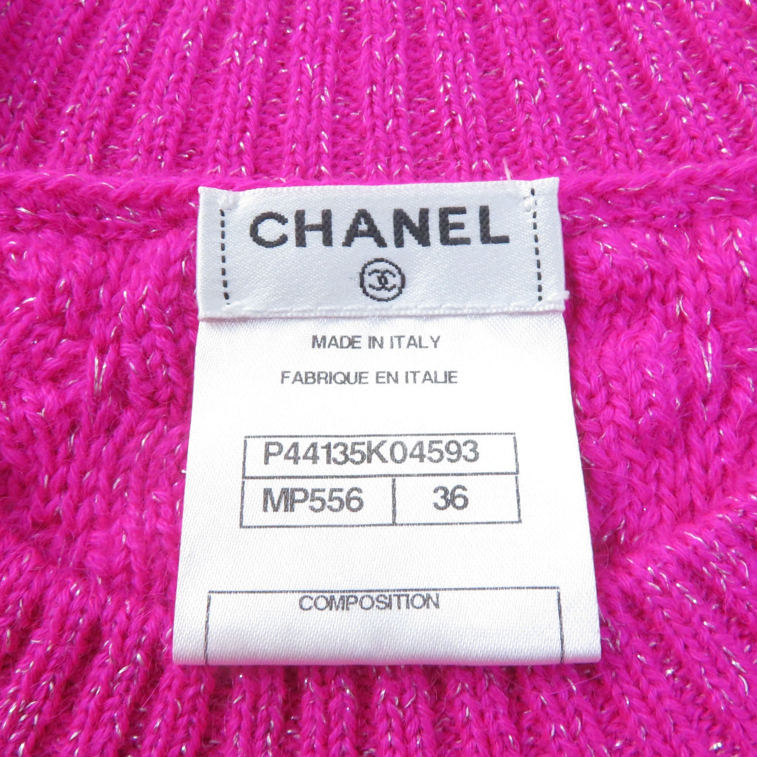 Chanel Alpaca Rayon COCO Mark Crew Neck Knit