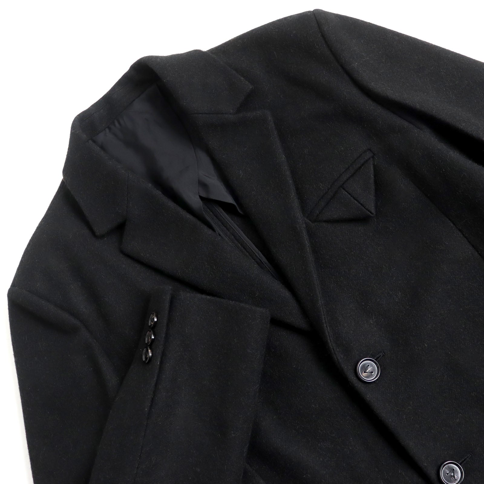 Bottega Veneta Wool Nylon Chester Coat Black