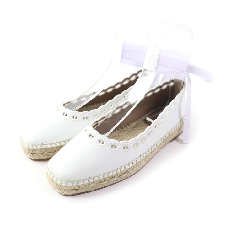 Hermes Guapa Chaine d'Ancre Espadrilles White 36