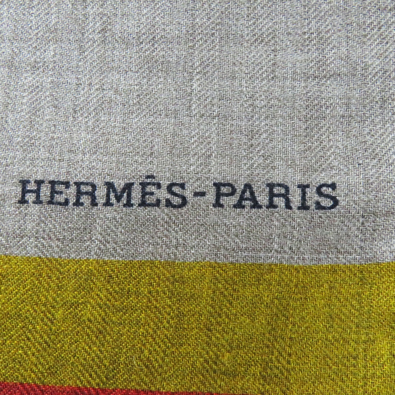 Hermes Cashmere Silk Rectangle Sangles Stall