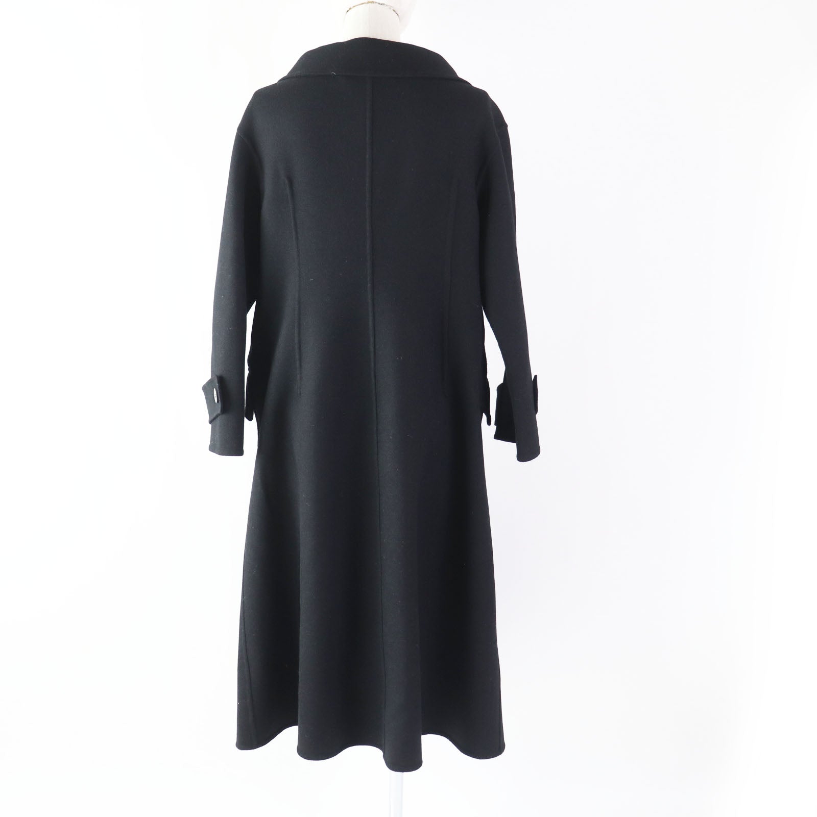 Dior Wool Rabbit Double Breasted Coat Black 40