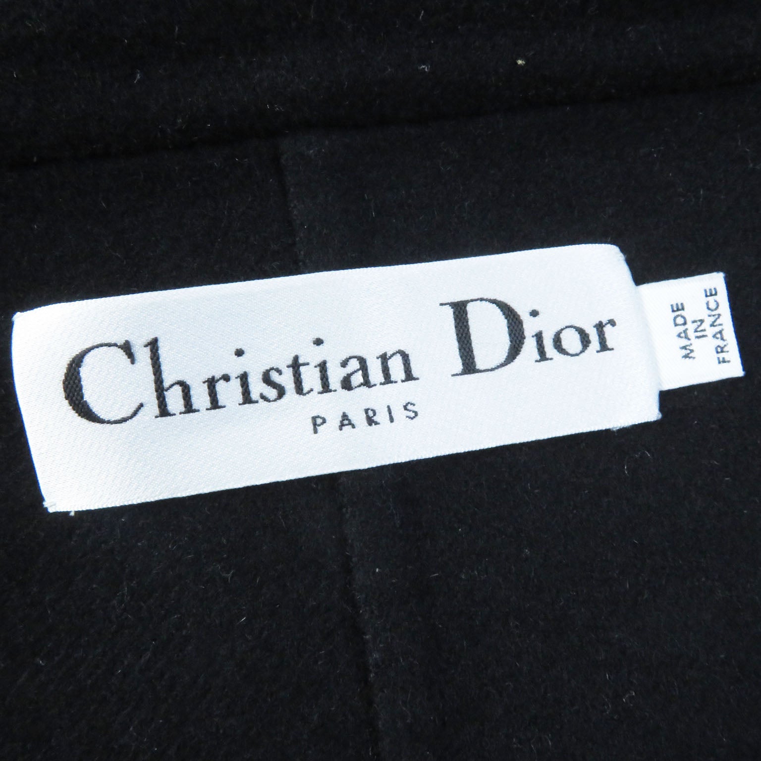 Dior Wool Rabbit Double Breasted Coat Black 40