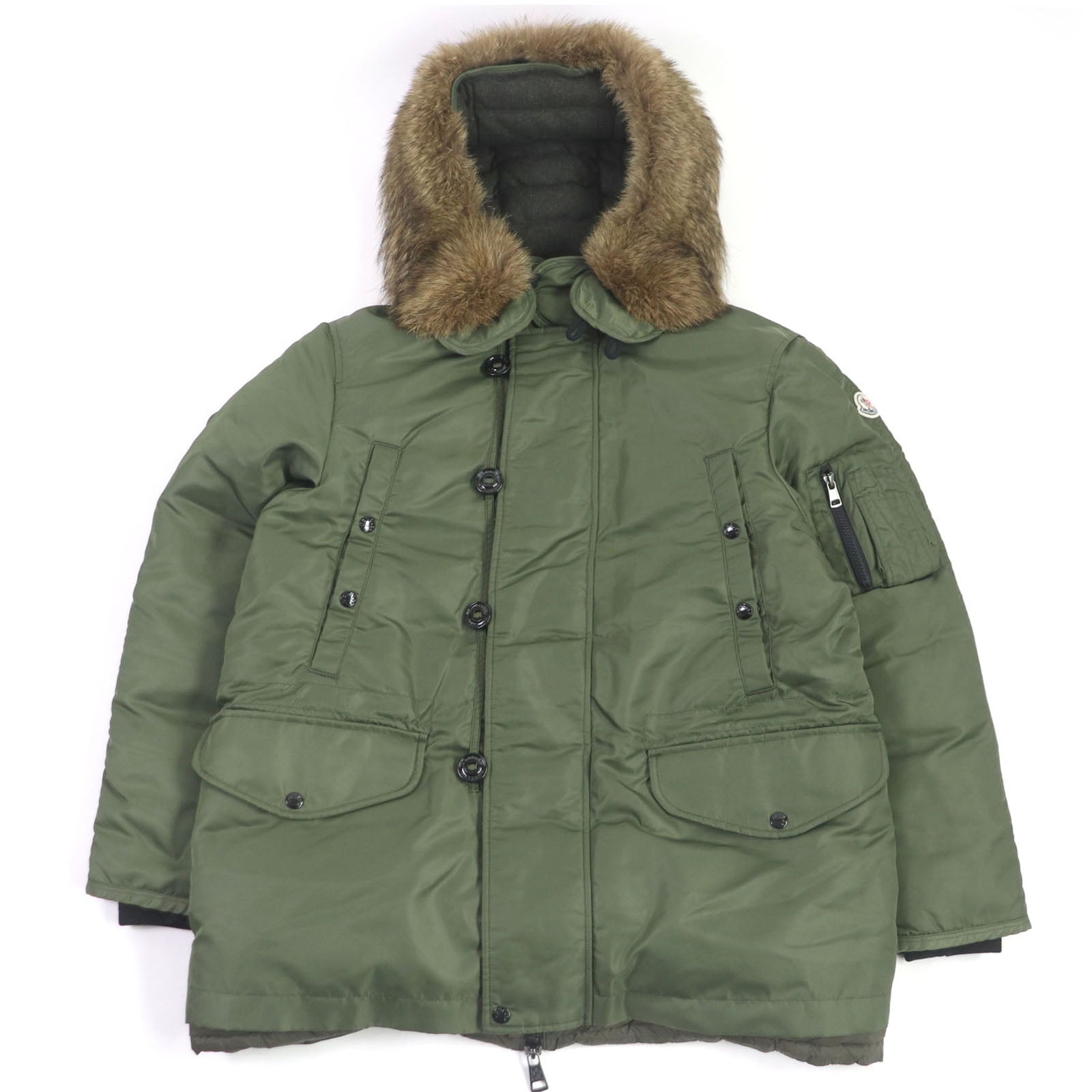 Moncler RONIER Nylon Down Coat Khaki