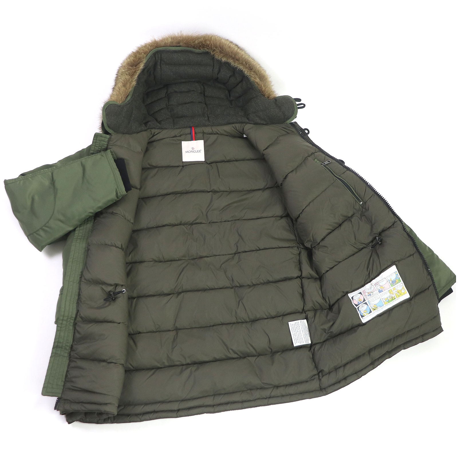 Moncler RONIER Nylon Down Coat Khaki