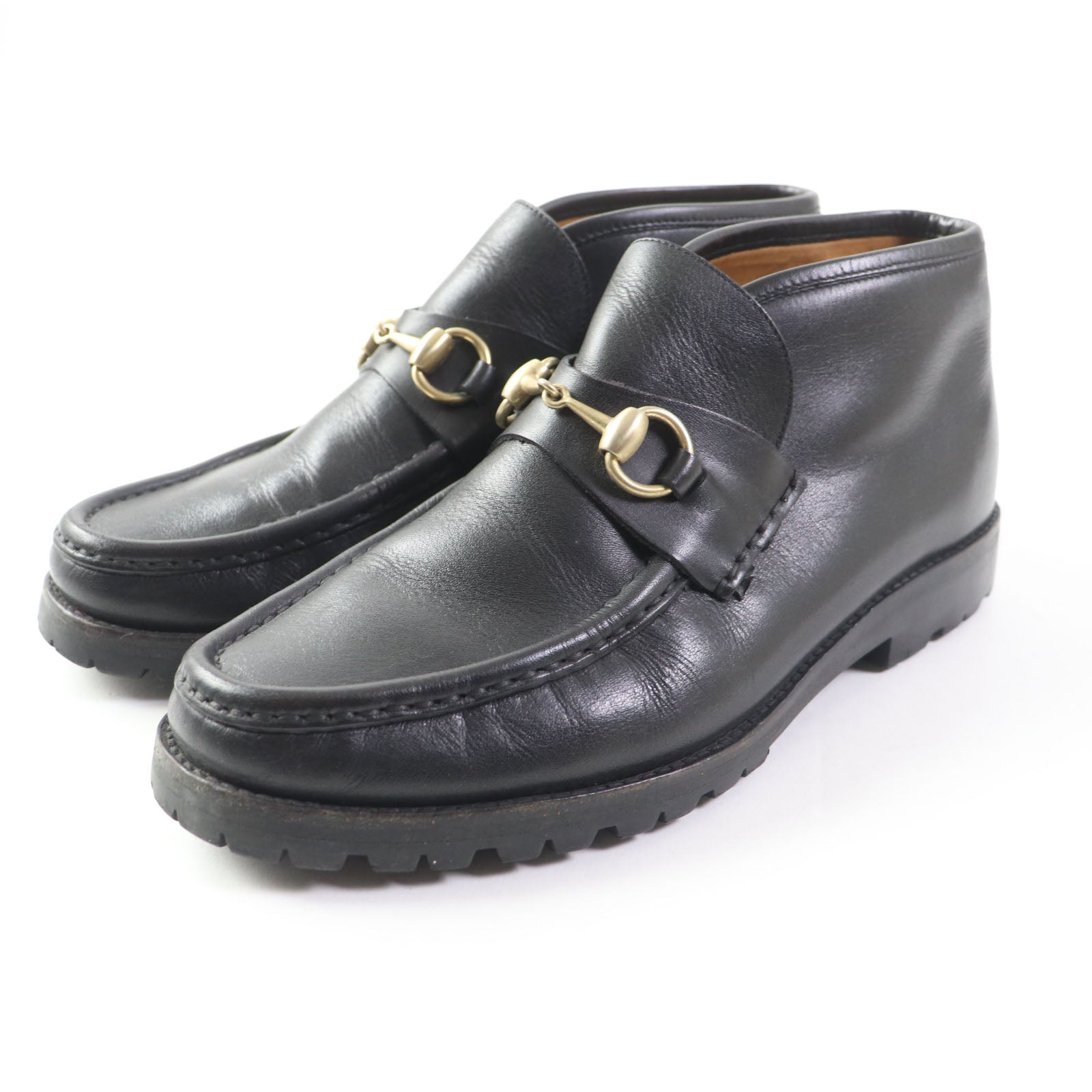 Gucci Horsebit Leather Shoes Black 40.5