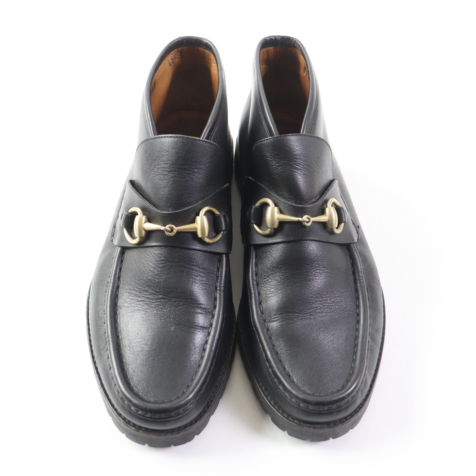 Gucci Horsebit Leather Shoes Black 40.5