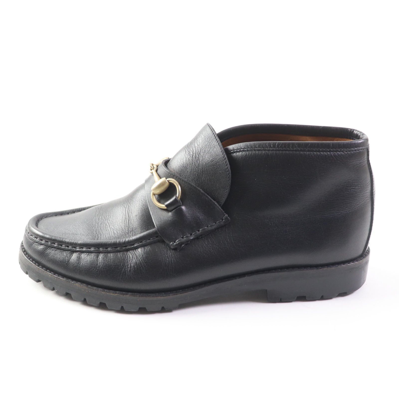 Gucci Horsebit Leather Shoes Black 40.5