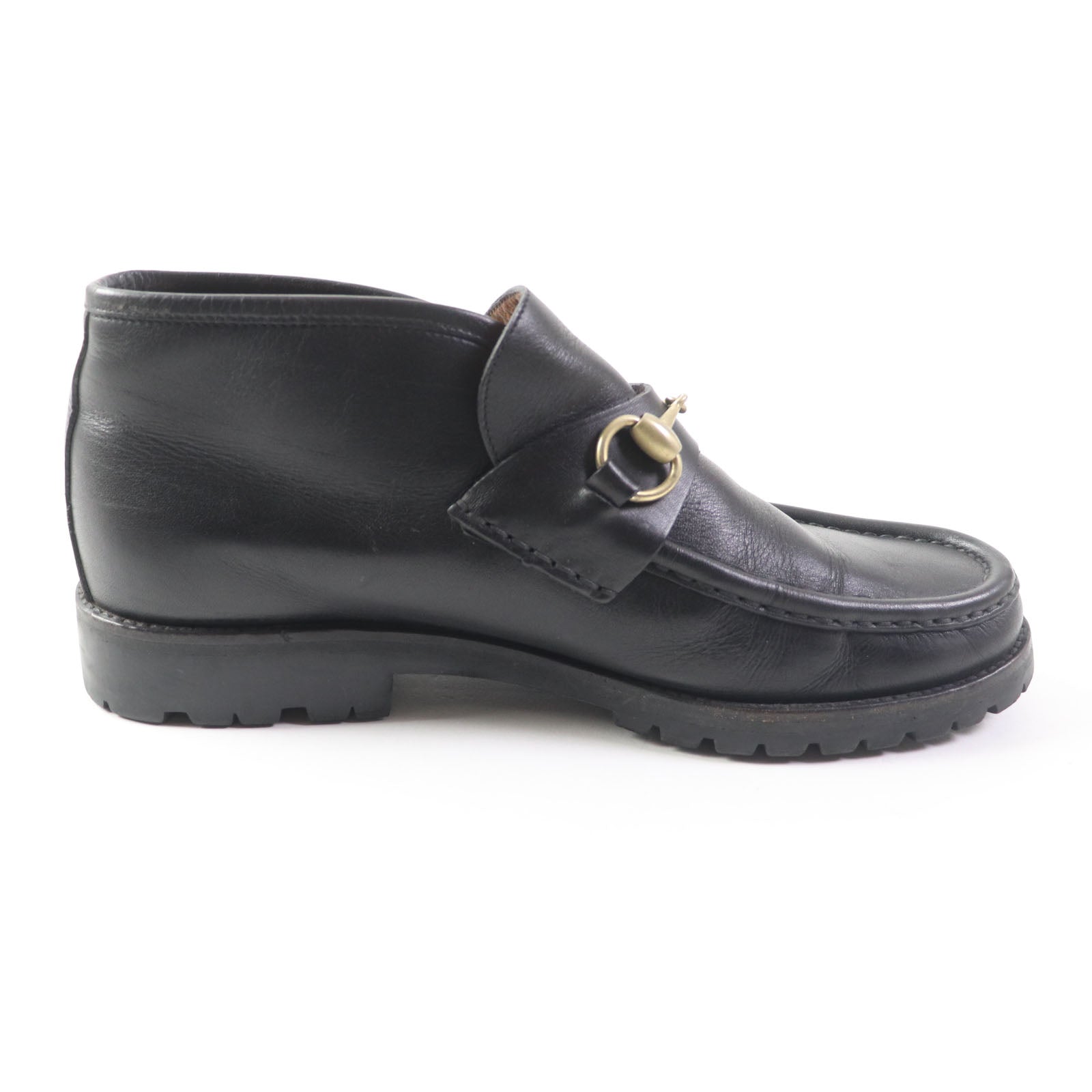 Gucci Horsebit Leather Shoes Black 40.5