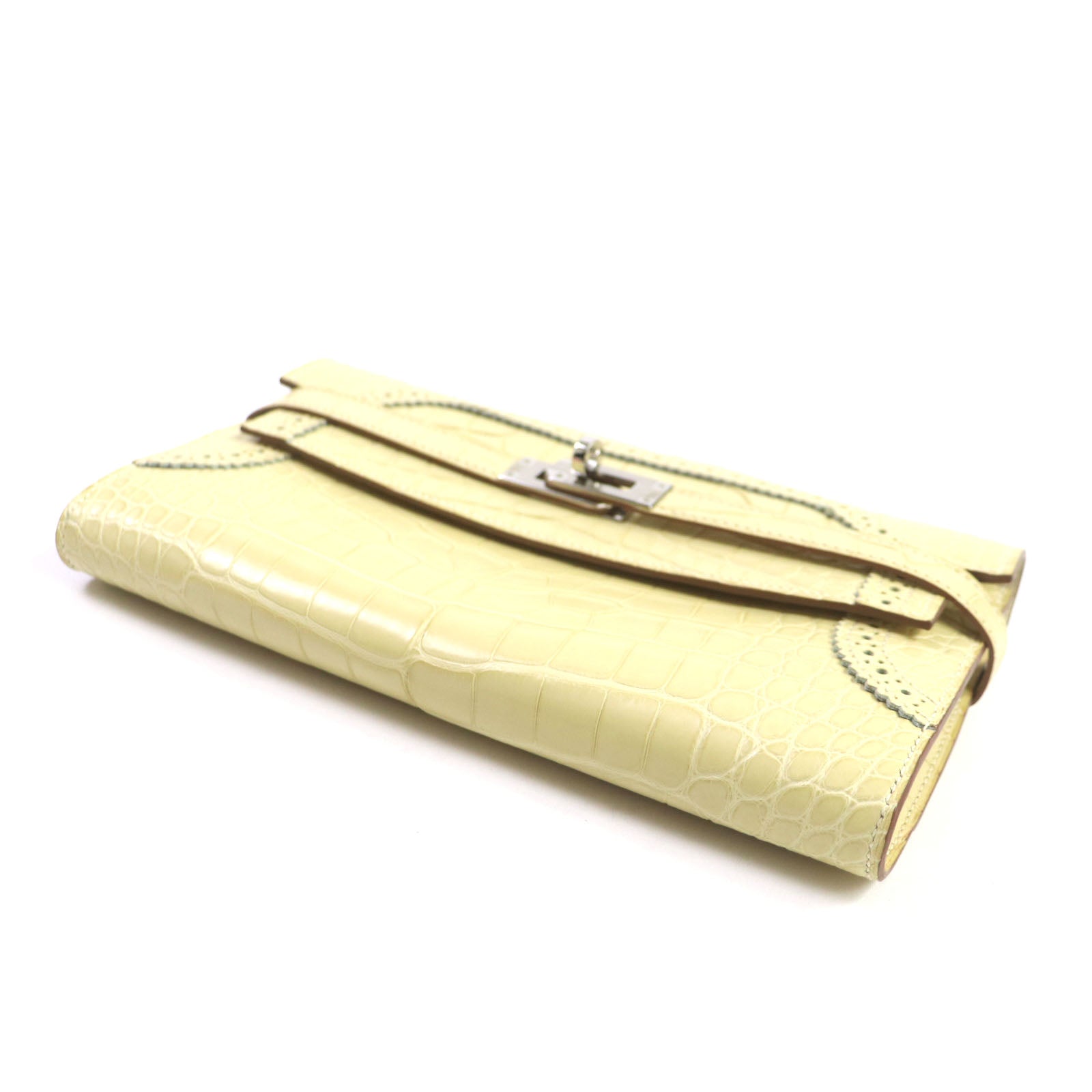 Hermes Kelly Wallet Long Gillies Alligator