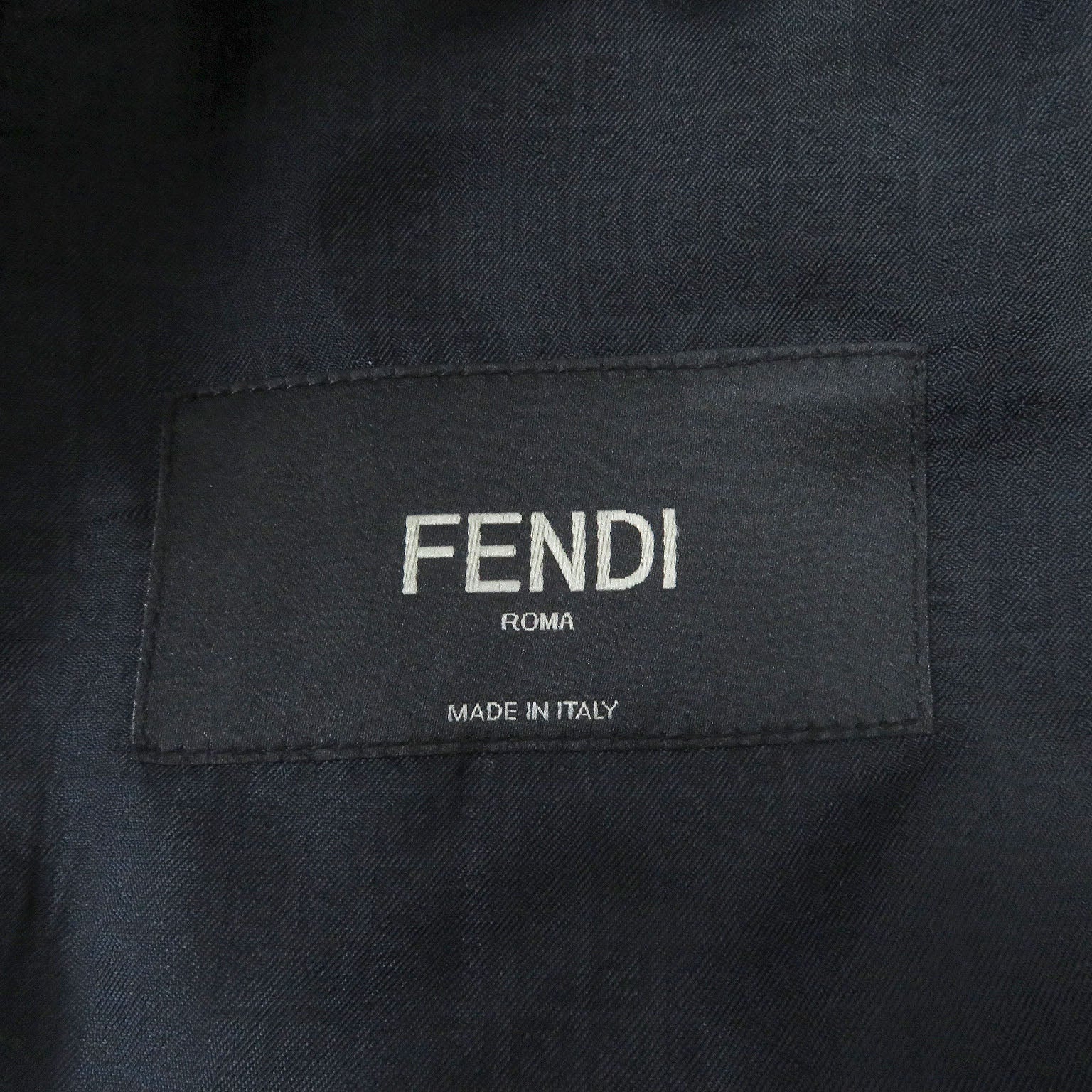 Fendi Wool Polyester Blazer Jacket Black 48