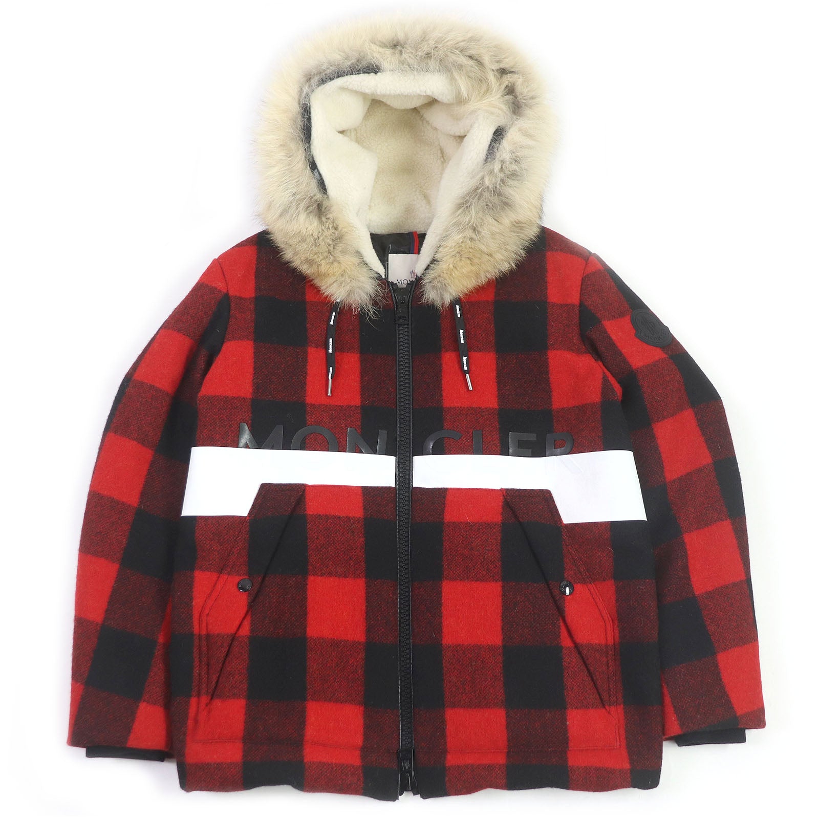 Moncler STECKNADEL HORN Down Jacket Red Black