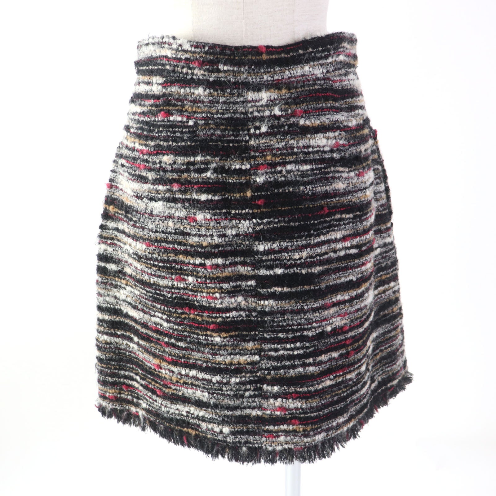 Chanel Tweed Jacket Skirt Set Multicolor 36 38