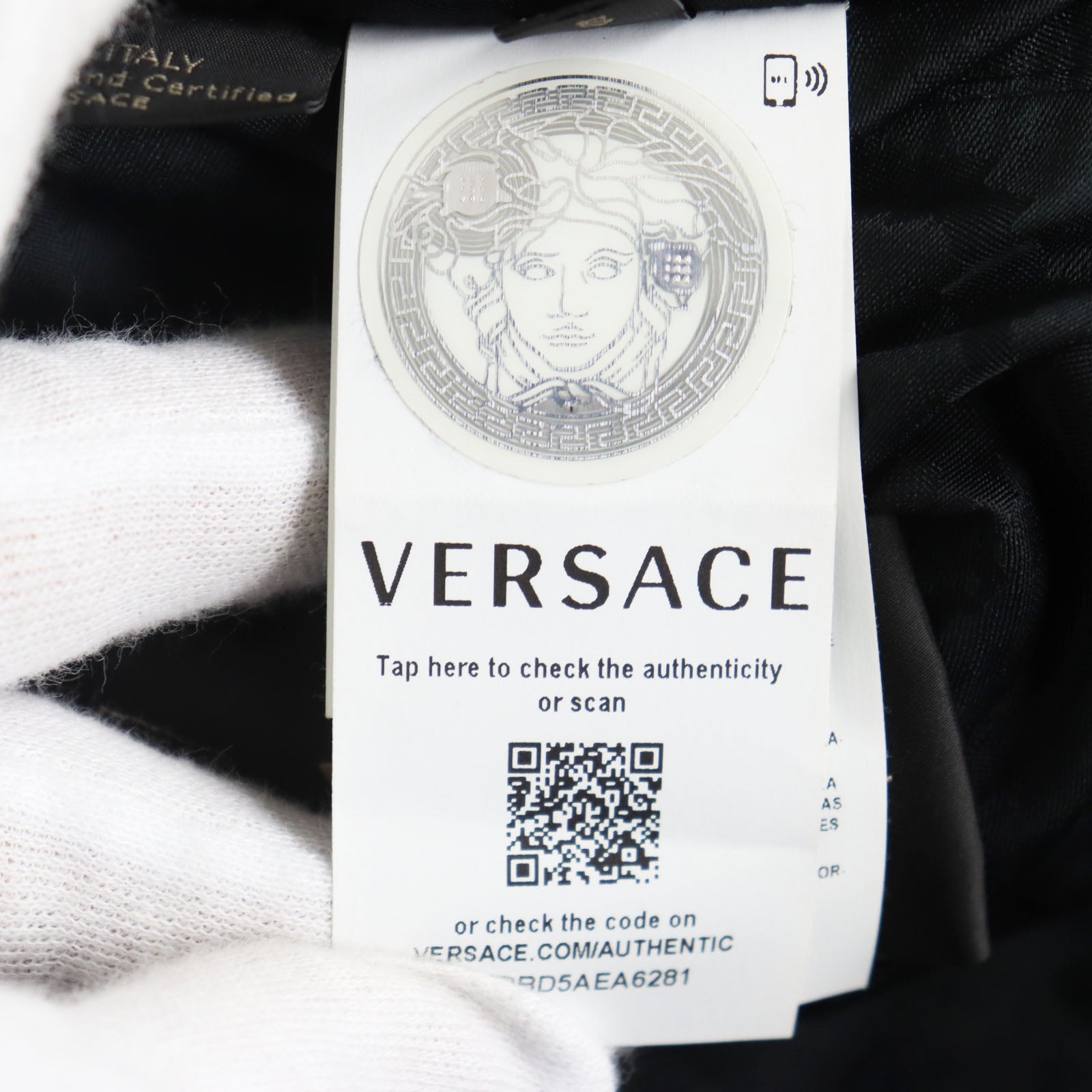 Versace Medusa Silk Blend Double Breasted Jacket