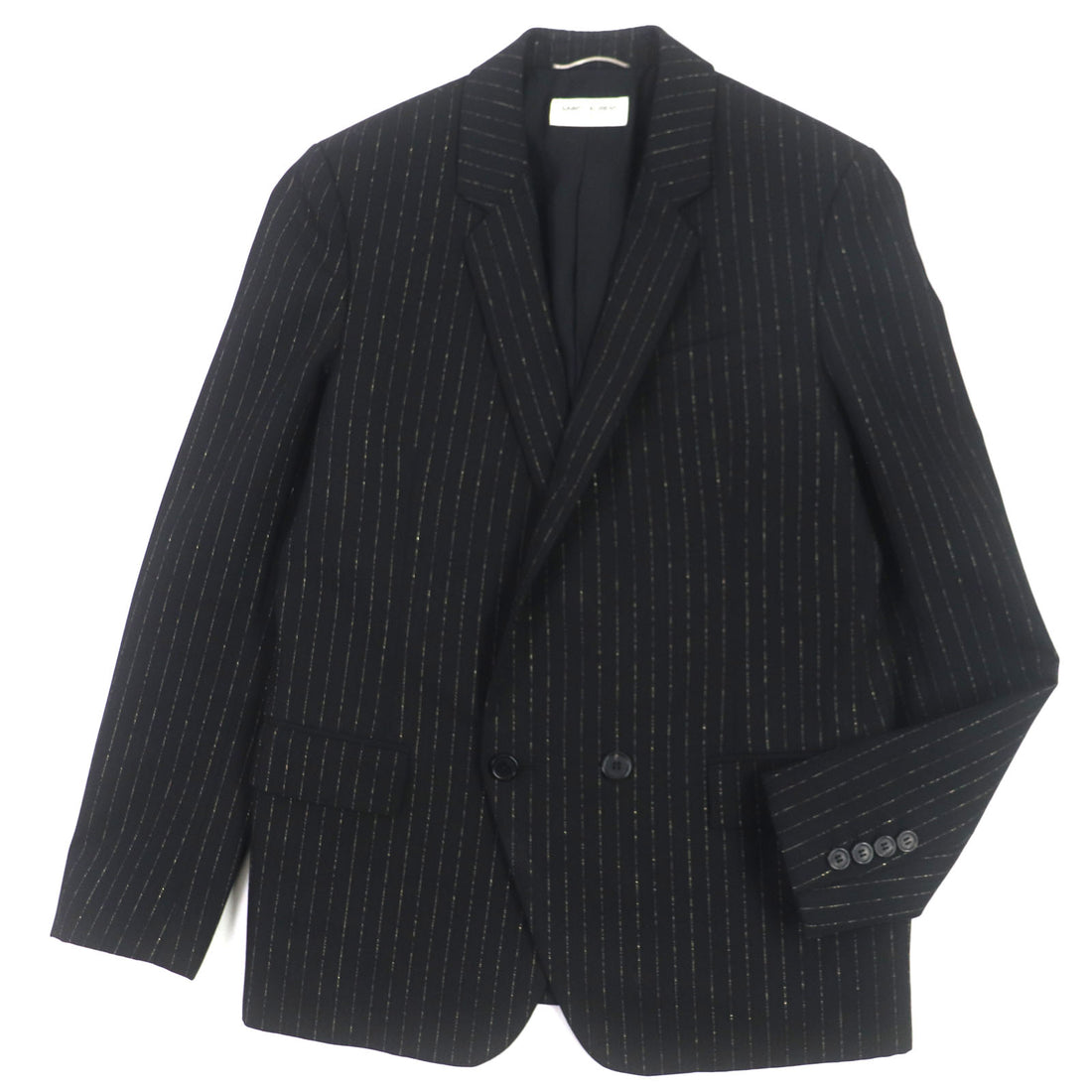 Saint Laurent Wool Polyester Stripe Double Jacket