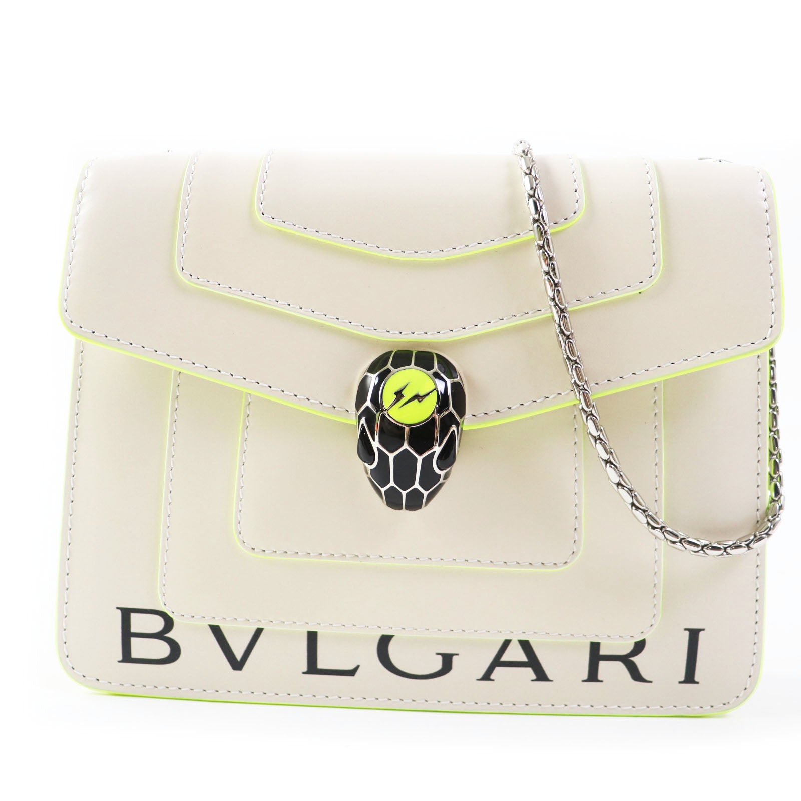 BVLGARI Serpenti Leather Shoulder Bag