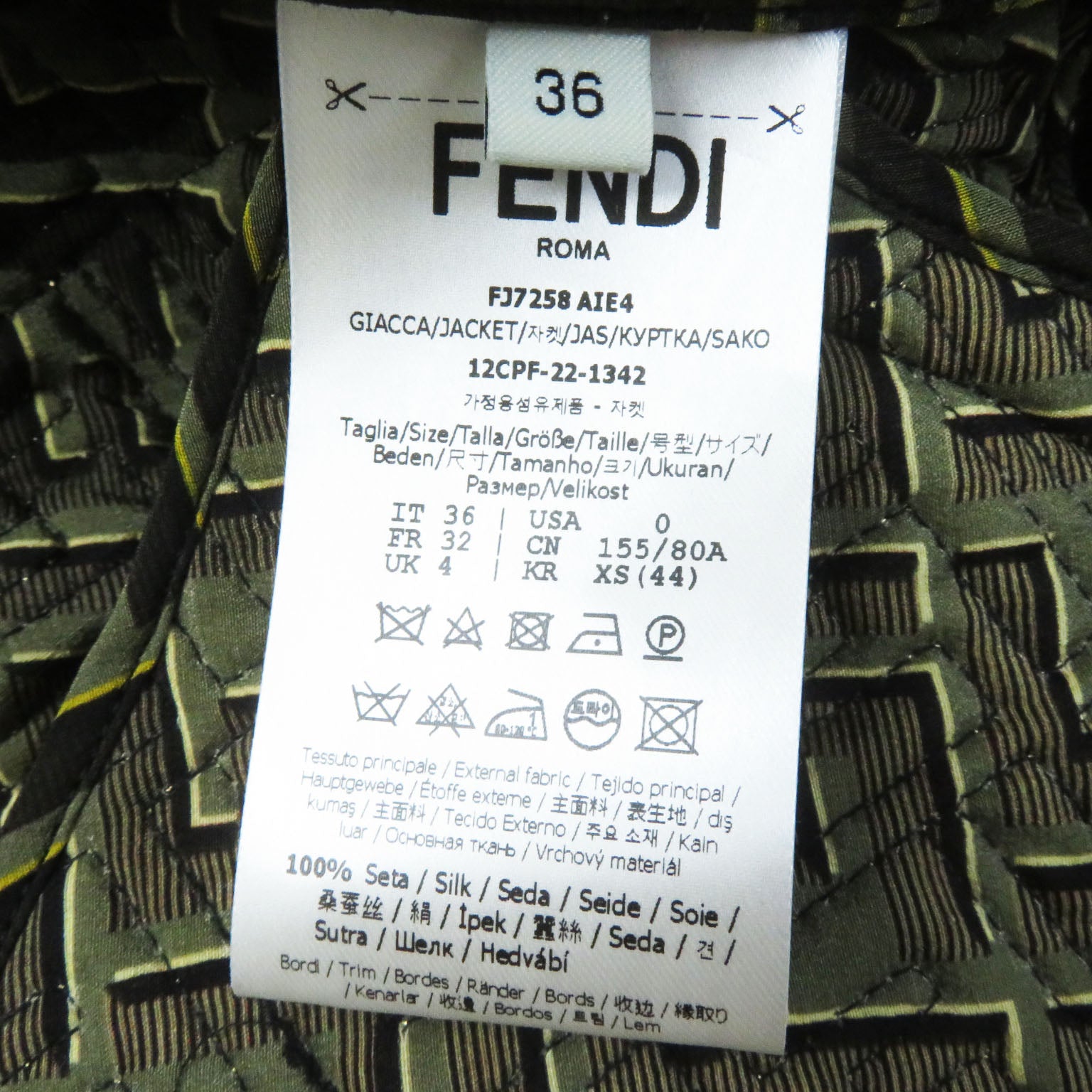 Fendi Versace FF Logo Blouson Black Multi