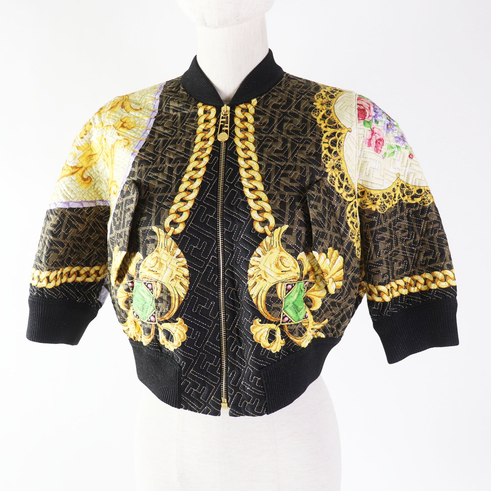 Fendi Versace FF Logo Baroque Blouson Black