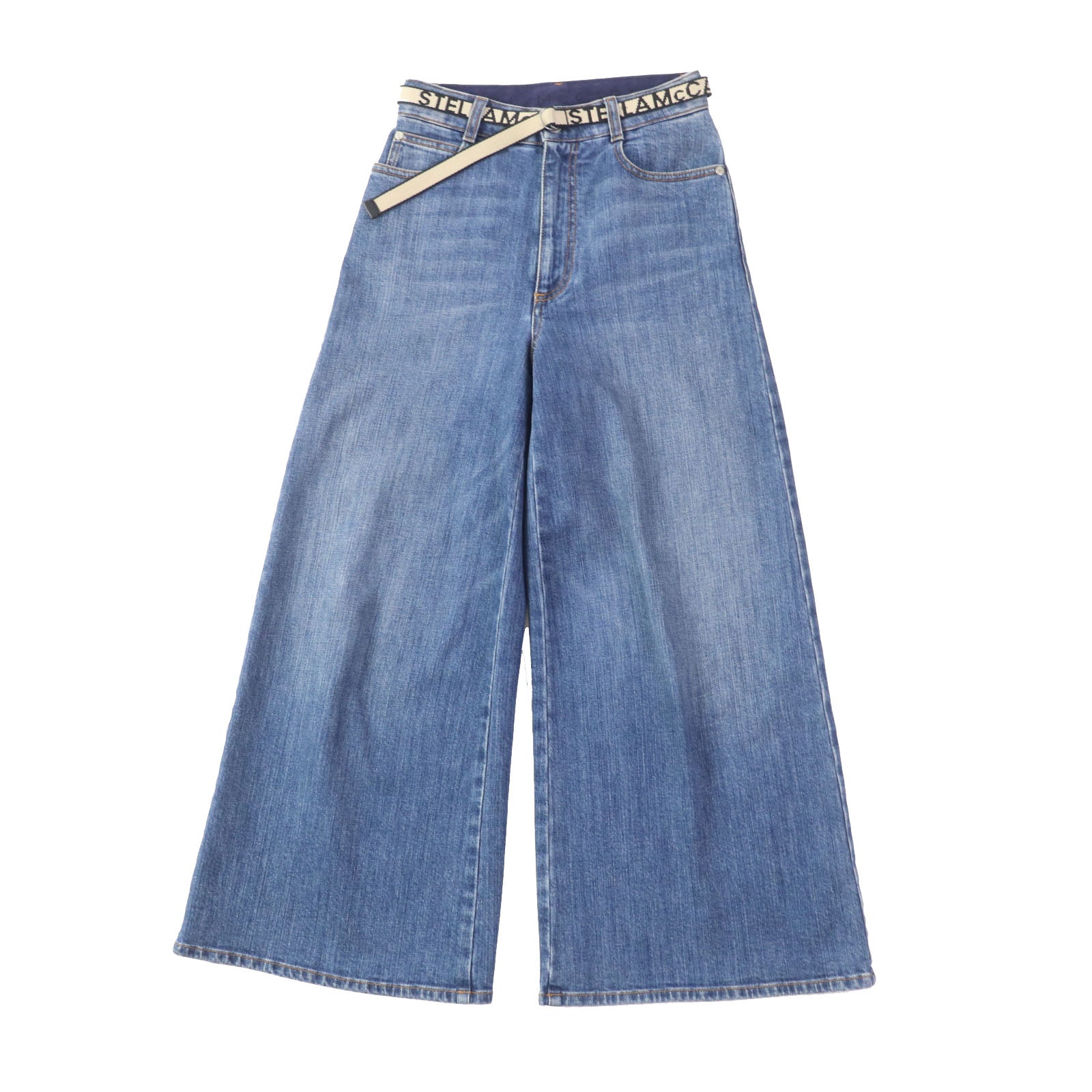 Stella McCartney Denim Pants with Wide Belt