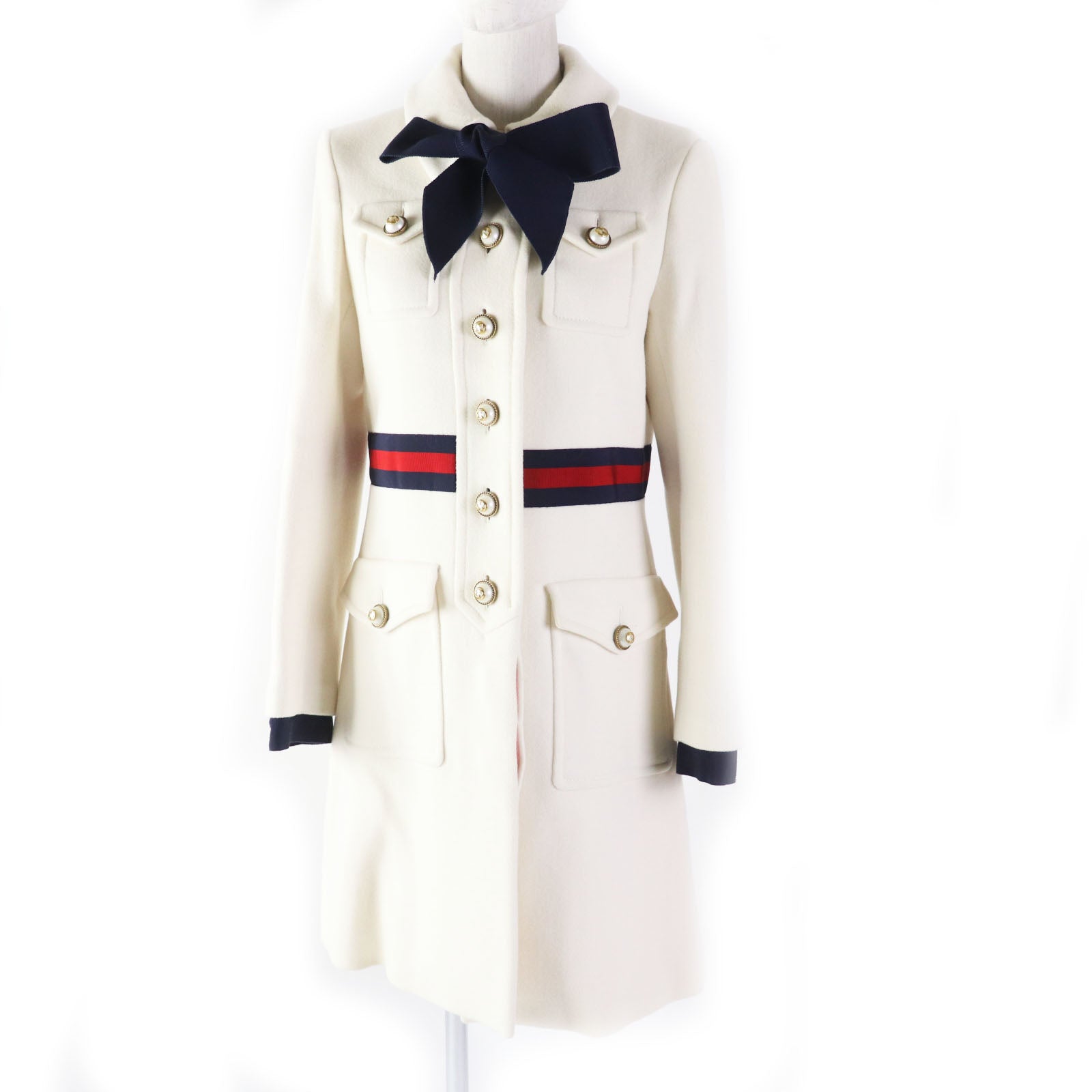 Gucci Wool Coat with GG Buttons