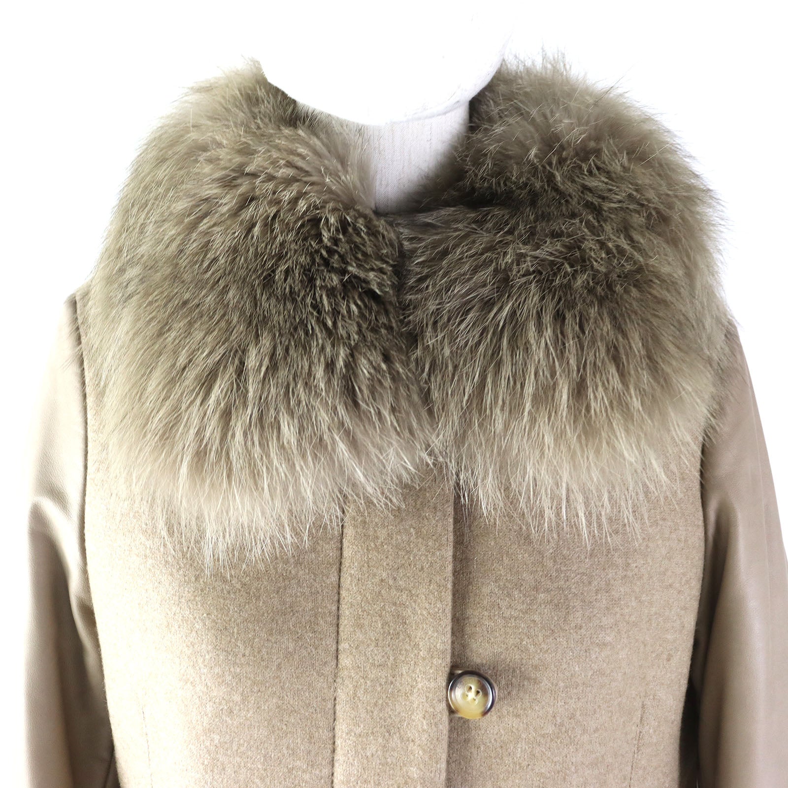 Loro Piana Cashmere Leather Jacket with Fox Fur