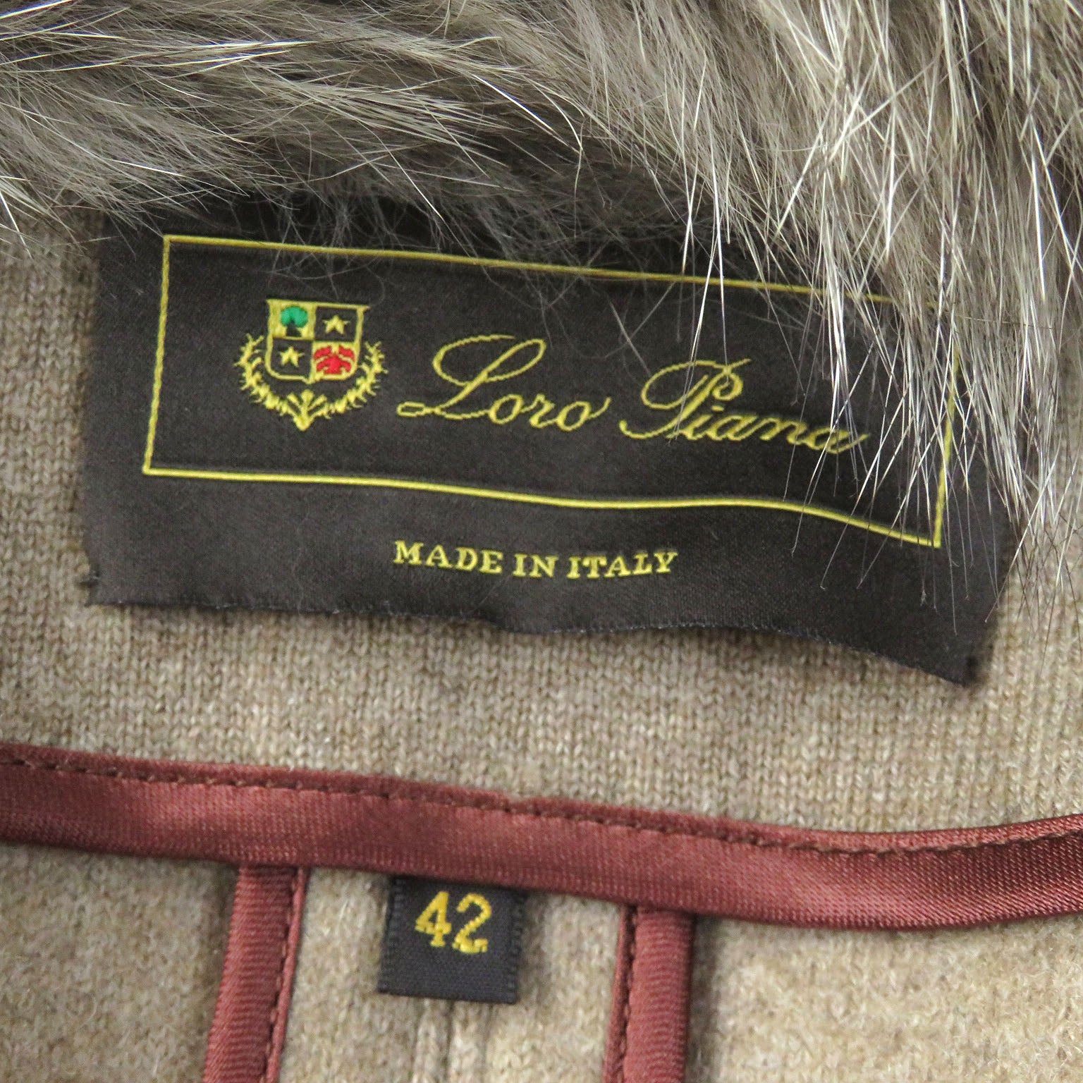 Loro Piana Cashmere Leather Jacket with Fox Fur