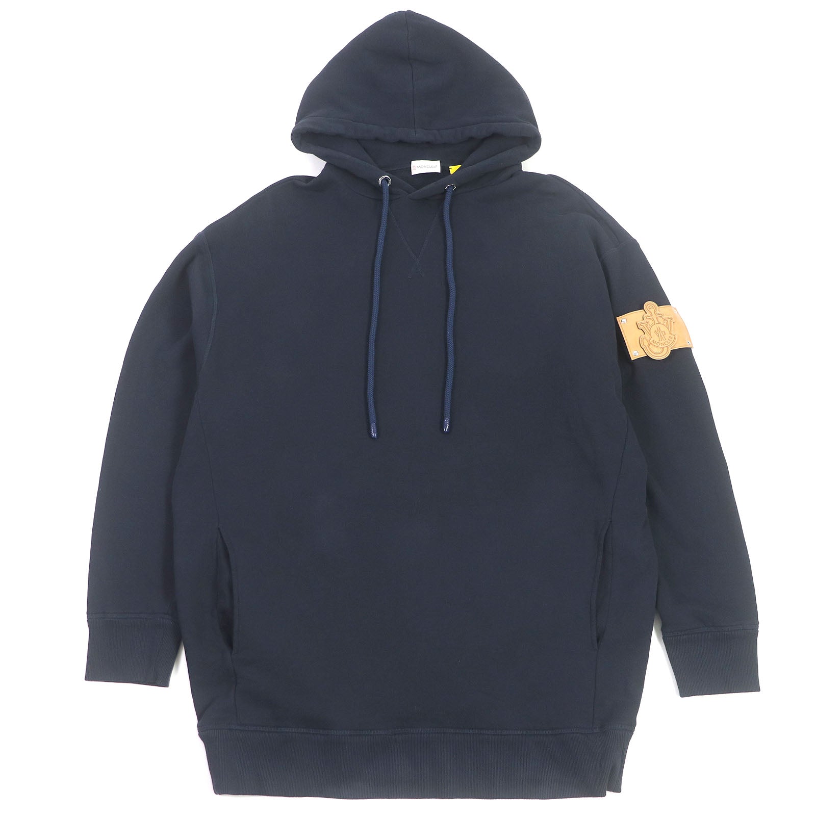 MONCLER GENIUS Hoodie Cotton Logo Patch Navy M