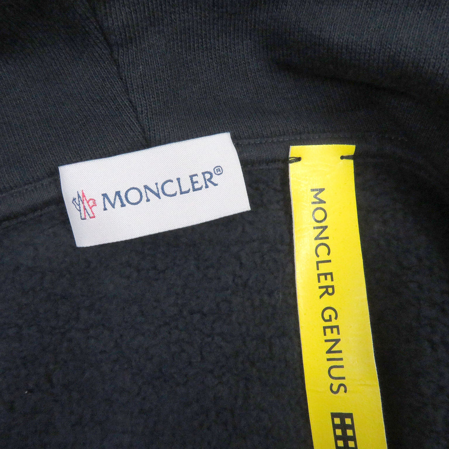 MONCLER GENIUS Hoodie Cotton Logo Patch Navy M